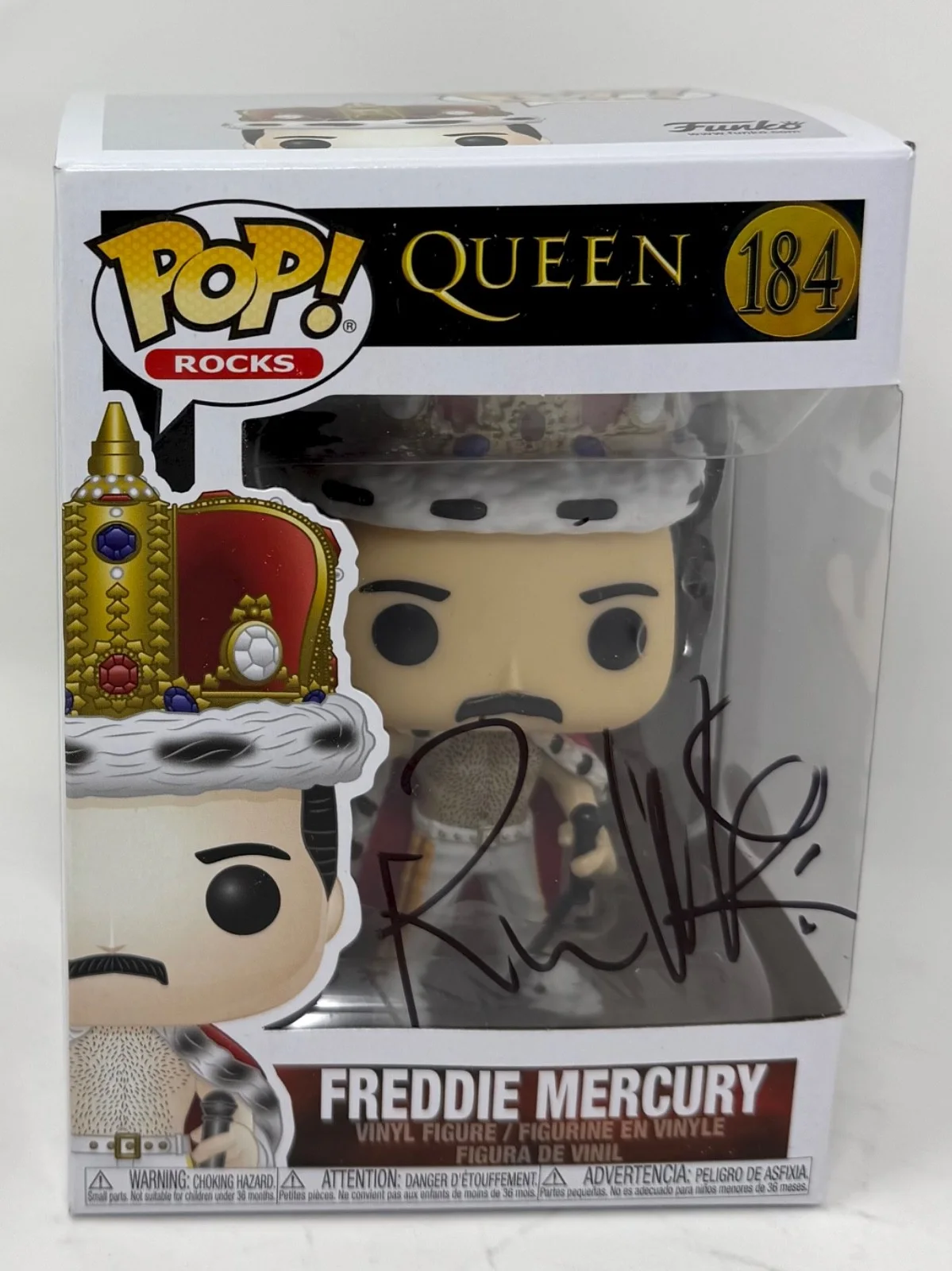 Rami Malek — Rami Malek Signed Queen Freddie Mercury Funko Pop 184 Bohemian Rhapsody JSA COA, image 3
