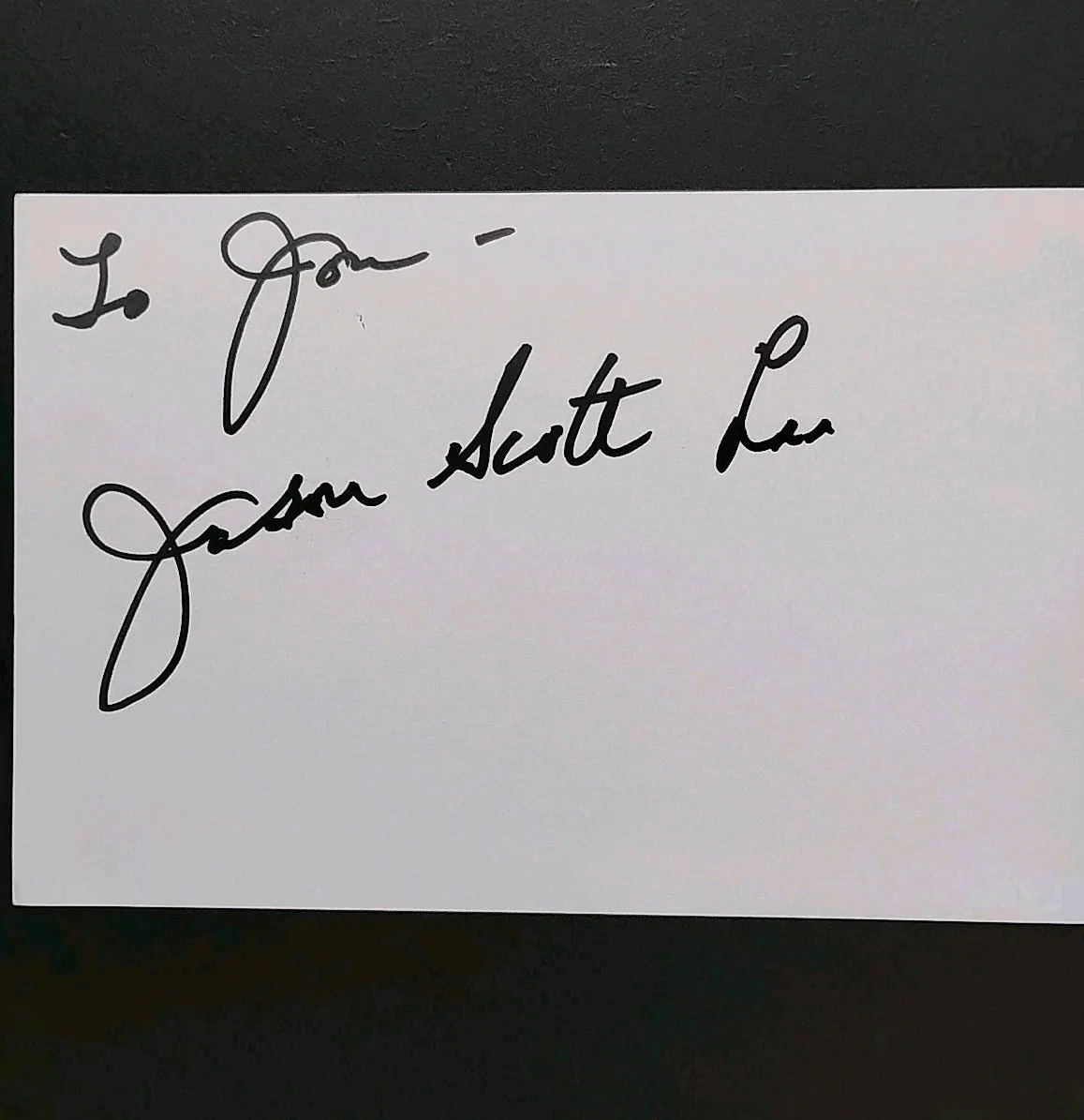 Jason Scott Lee — JASON SCOTT LEE Autographed 4X6 DRAGON THE BRUCE LEE STORY John Verzi Collection