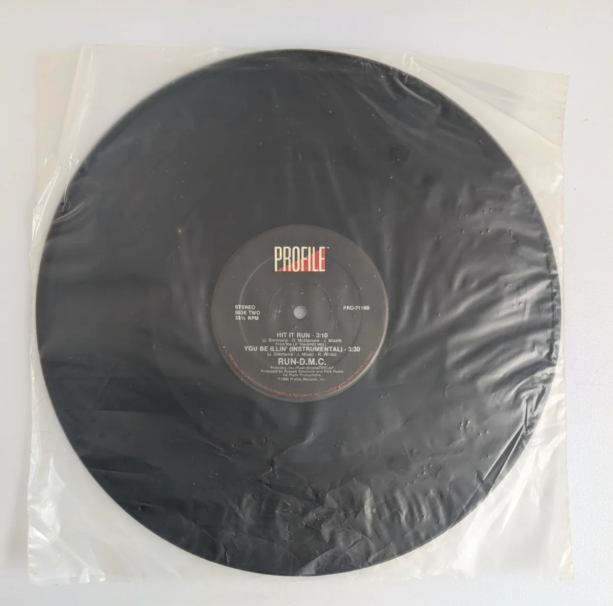 RUN-DMC Mint You Be Illin' Vinyl Profile Record 12" Single Hip Hop Rap Remix, изображение 3