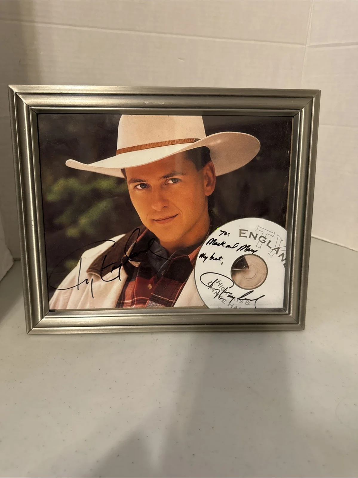 TY ENGLAND AUTOGRAPH COUNTRY SINGER SHOULD'VE ASKED HER FASTER SIGNED PHOTO & CD, изображение 4