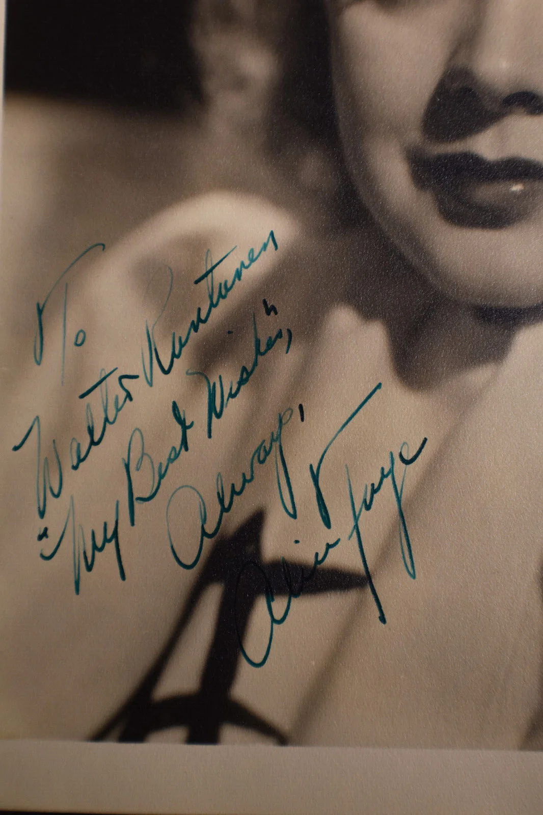 *SIGNED* Alice Faye Photo (8 x 10 Inches), image 2