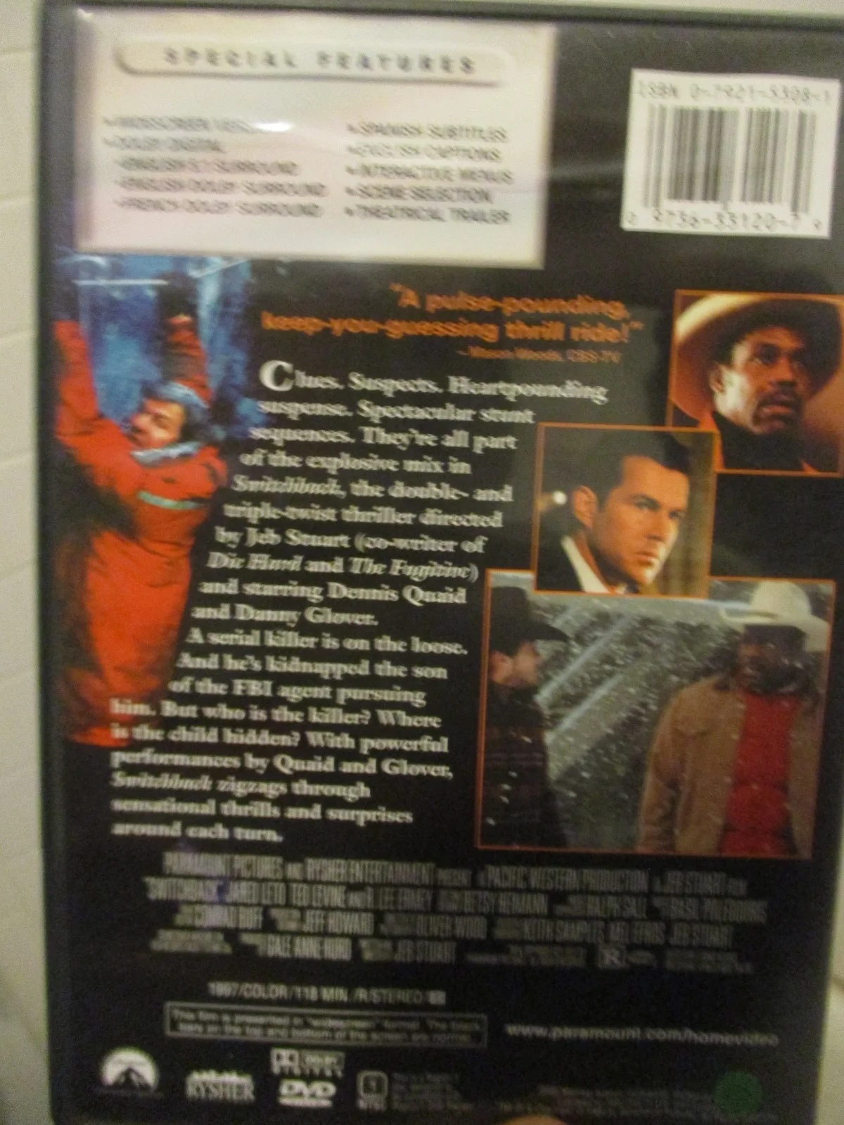 SIGNED DENNIS QUAID DVD (SWITCHBACK, 1997)!!, image 4