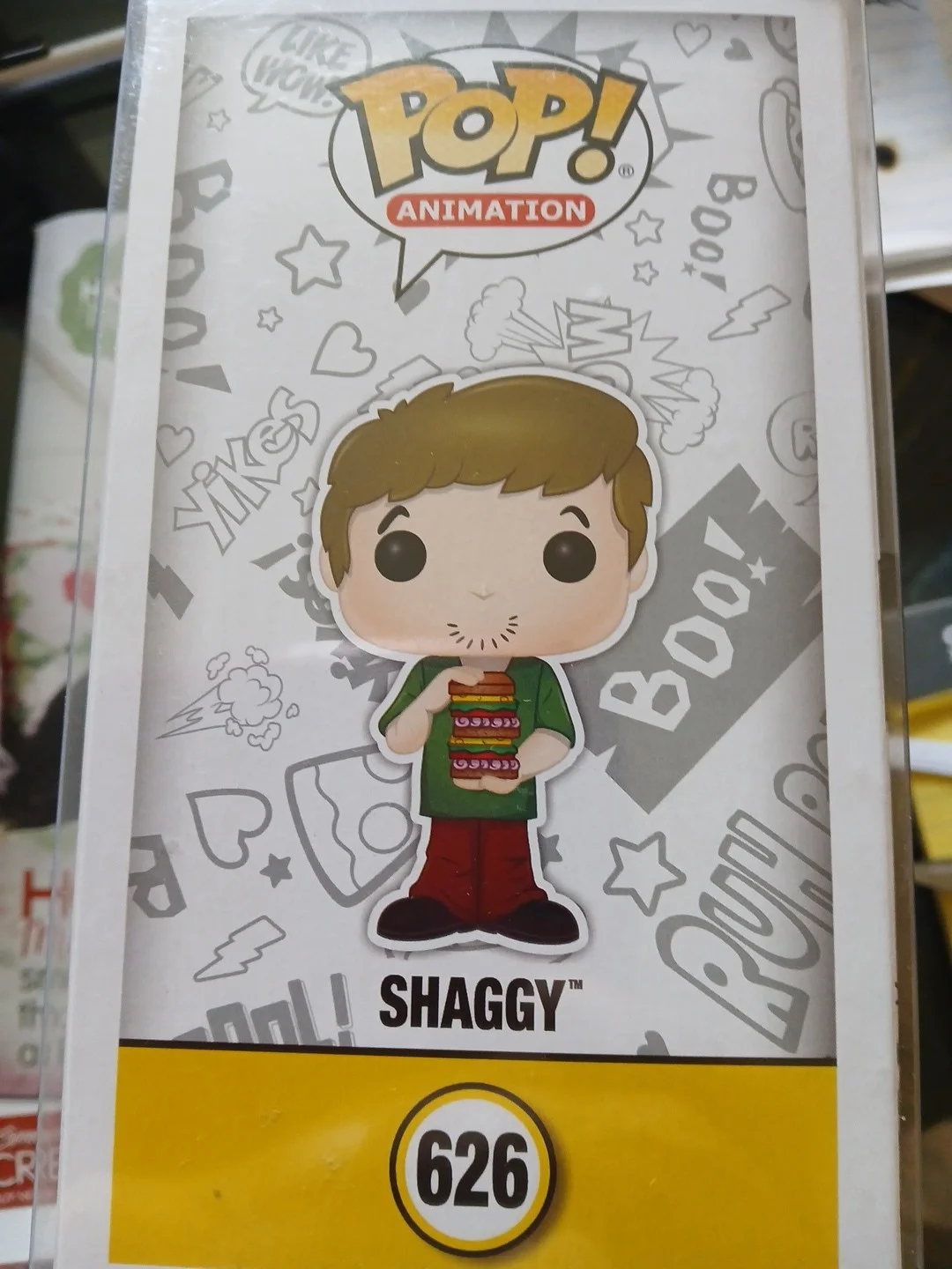 Tom Cook — Scooby doo #626 Shaggy Auto By Tom Cook Vinyl Funko Pop W/COA Inscribed zoinks, image 3
