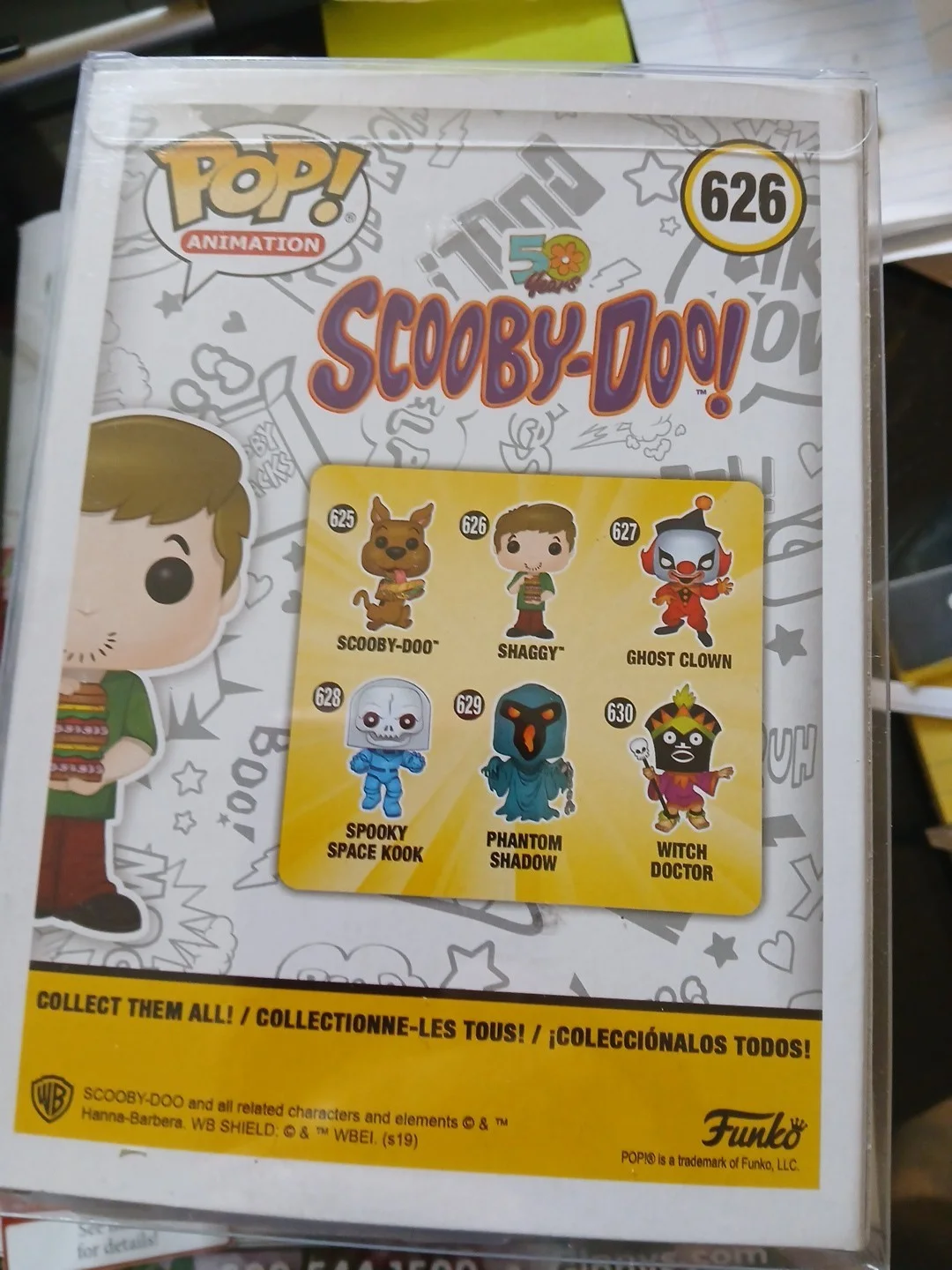 Tom Cook — Scooby doo #626 Shaggy Auto By Tom Cook Vinyl Funko Pop W/COA Inscribed zoinks, image 4