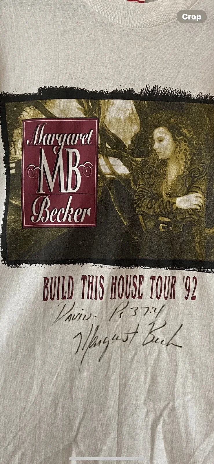 Vintage Autographed Margaret Becker 1992 Build This House Tour T-Shirt, изображение 4