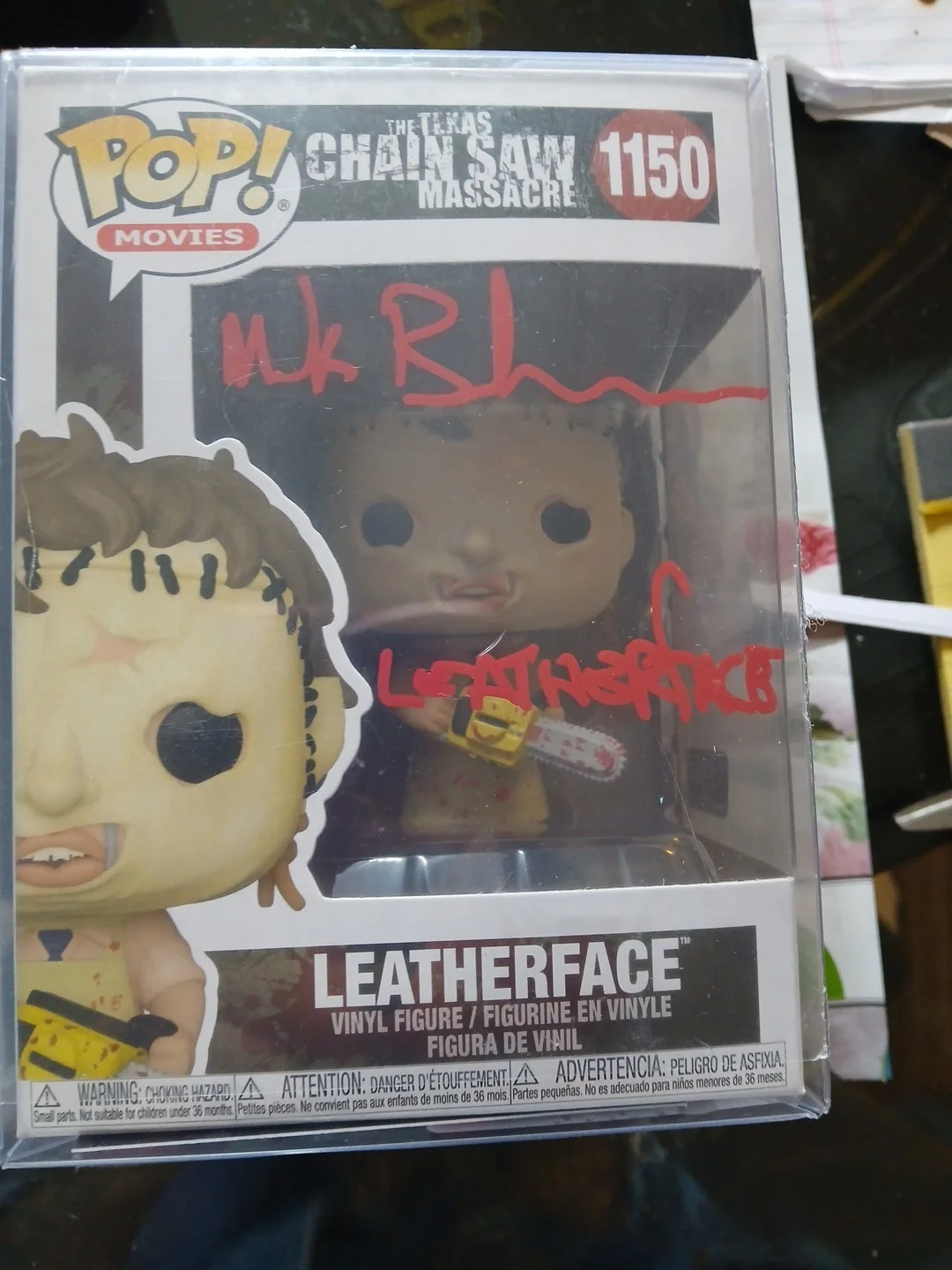 Mark Burnham — Mark Burnham signed Leather Face Funko Pop Texas Chainsaw Massacre 1150