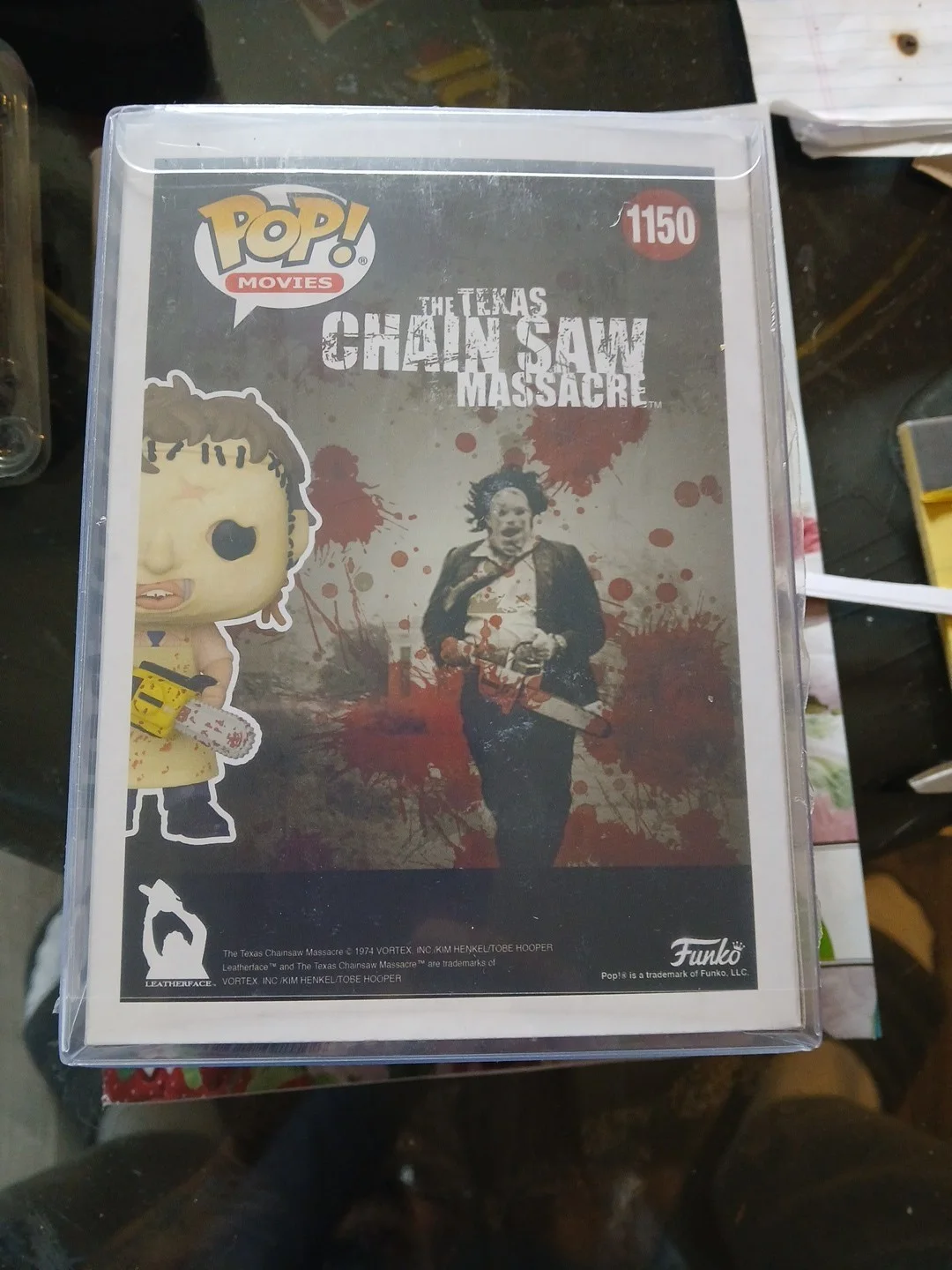 Mark Burnham — Mark Burnham signed Leather Face Funko Pop Texas Chainsaw Massacre 1150, image 3