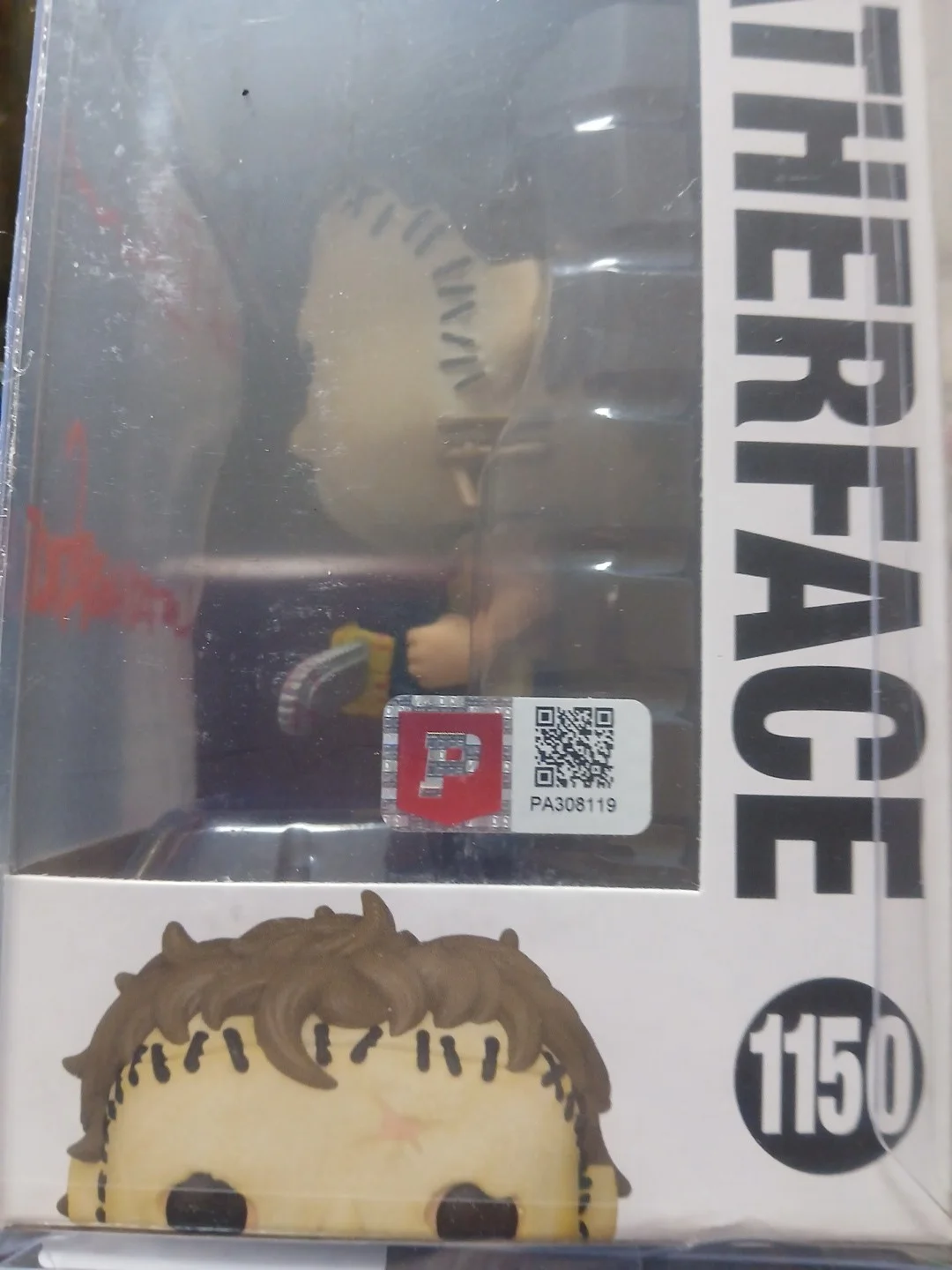 Mark Burnham — Mark Burnham signed Leather Face Funko Pop Texas Chainsaw Massacre 1150, image 5