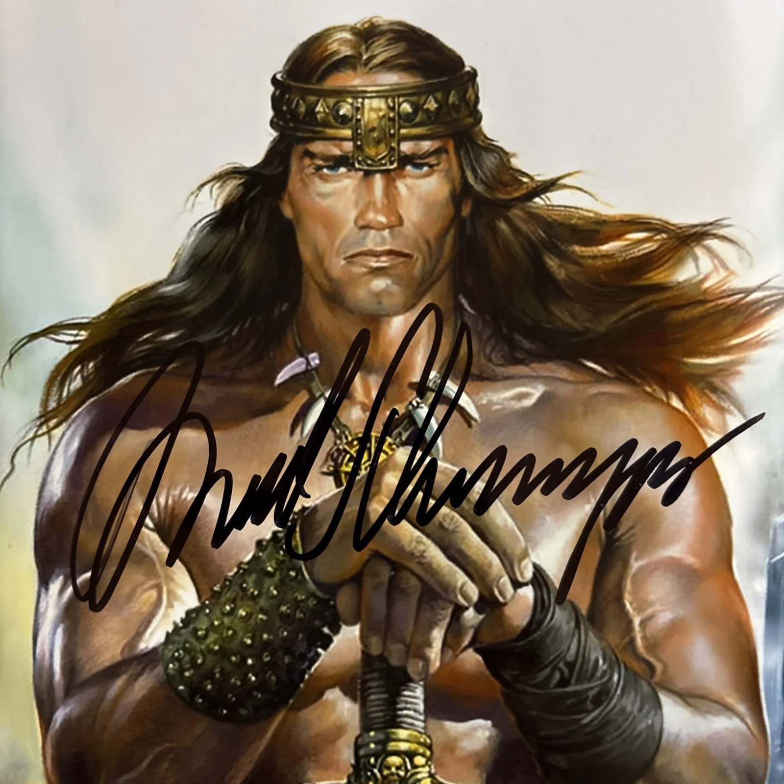 Arnold Schwarzenegger — Conan Arnold Schwarzenegger Autographed Signed Conan The Barbarian COA, image 2