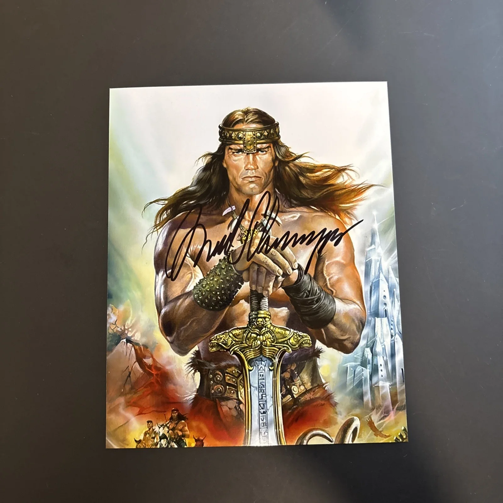 Arnold Schwarzenegger — Conan Arnold Schwarzenegger Autographed Signed Conan The Barbarian COA, image 3