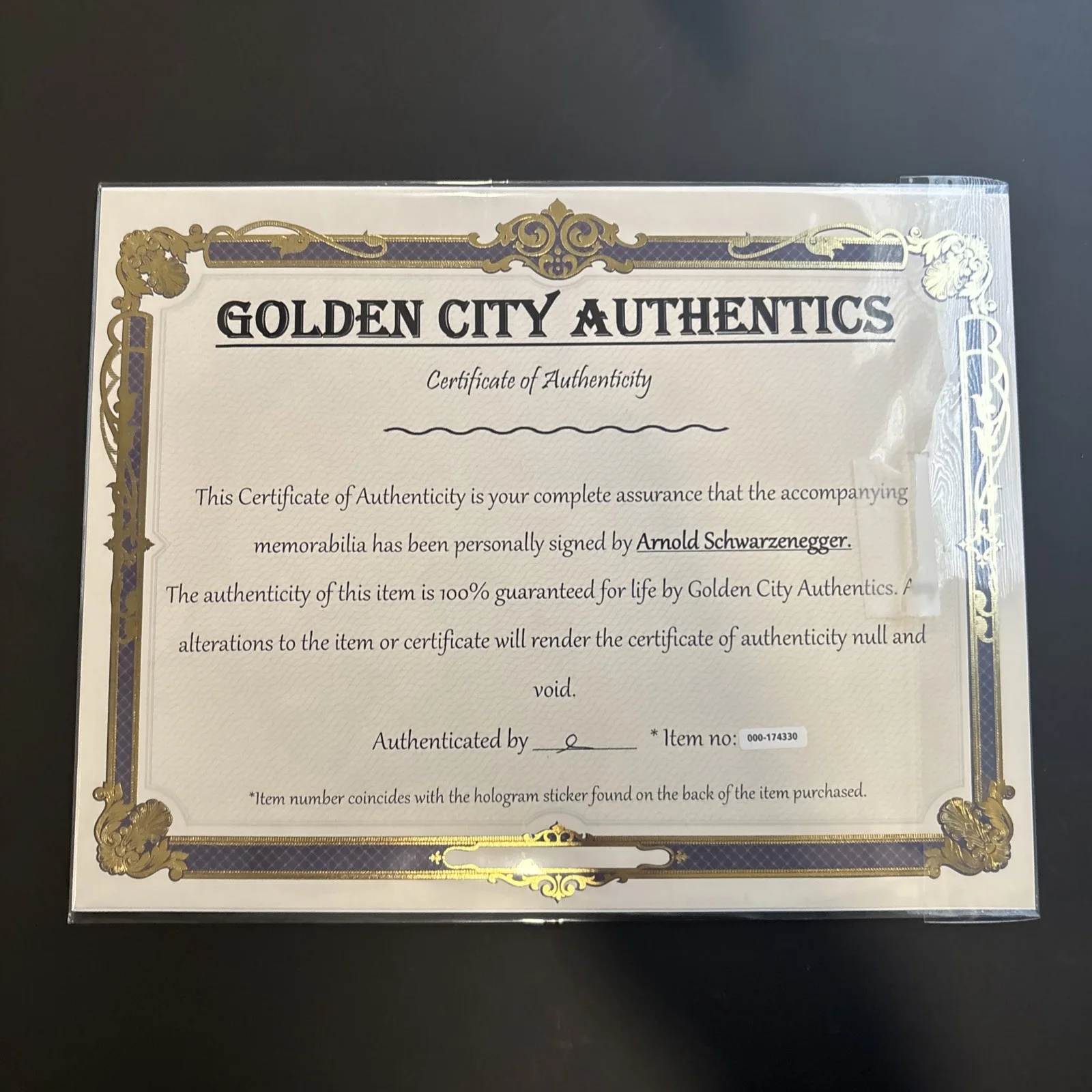Arnold Schwarzenegger — Conan Arnold Schwarzenegger Autographed Signed Conan The Barbarian COA, image 5