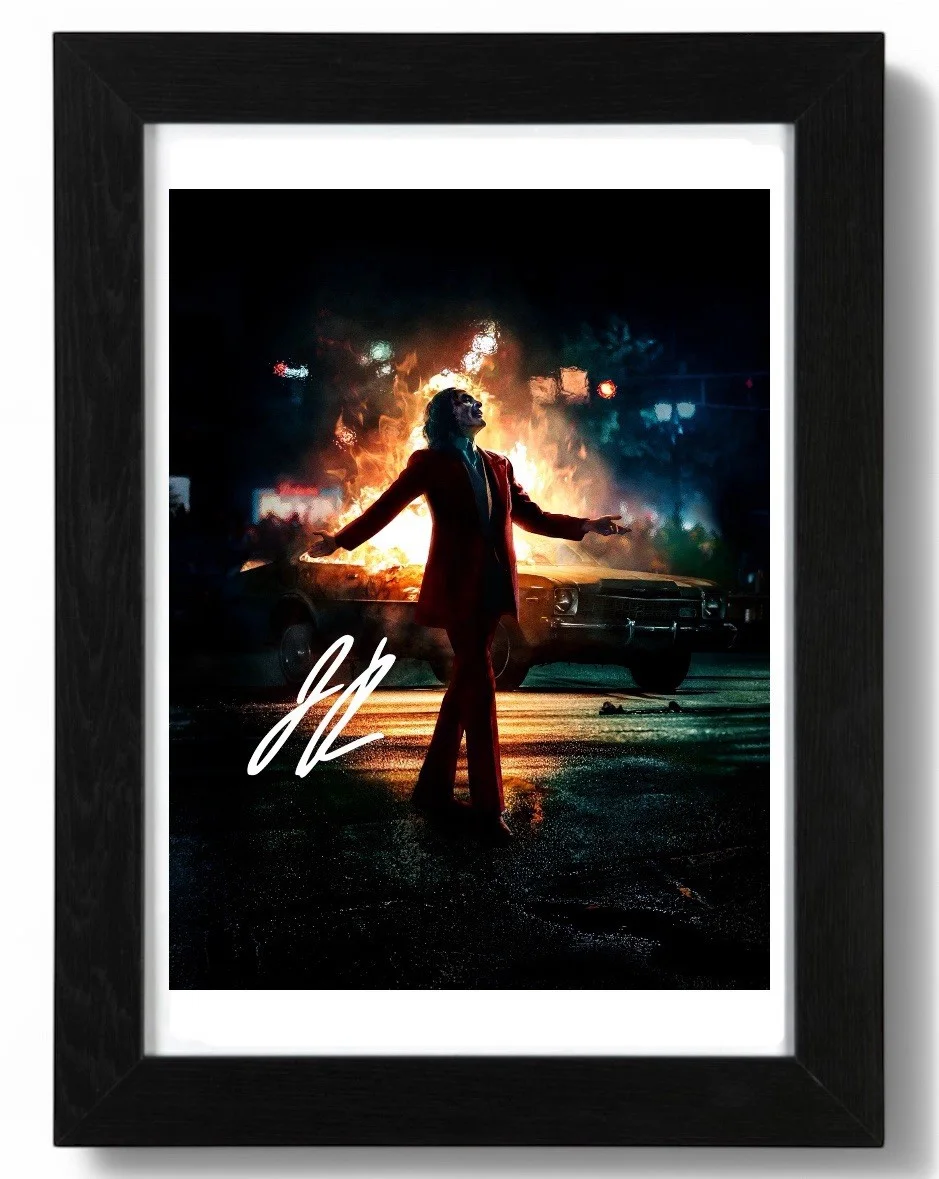 Joaquin Phoenix Signed Autograph PHOTO Pre Print 6x4/A4/ Framed Batman the Joker, image 2
