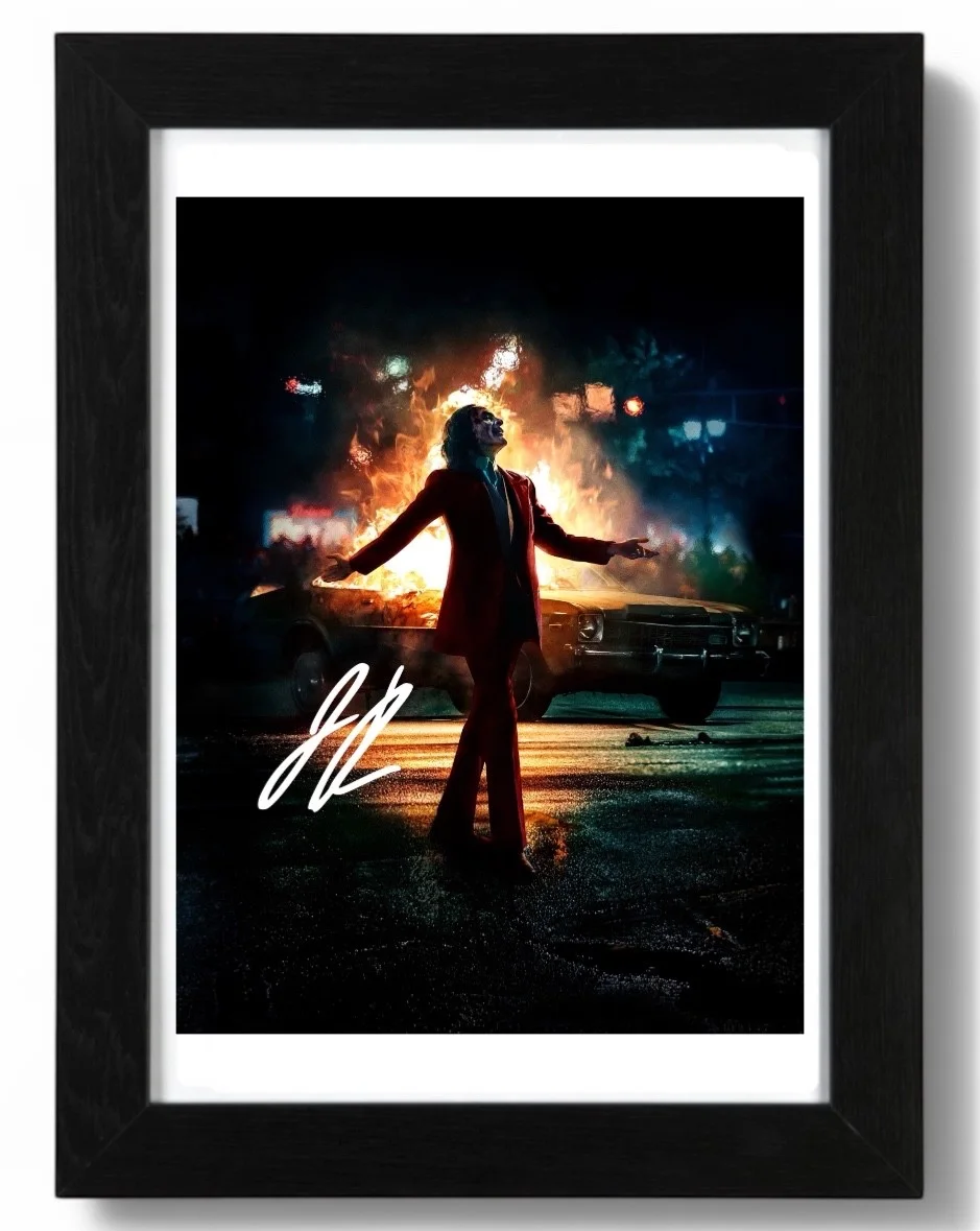 Joaquin Phoenix Signed Autograph PHOTO Pre Print 6x4/A4/ Framed Batman the Joker, image 3