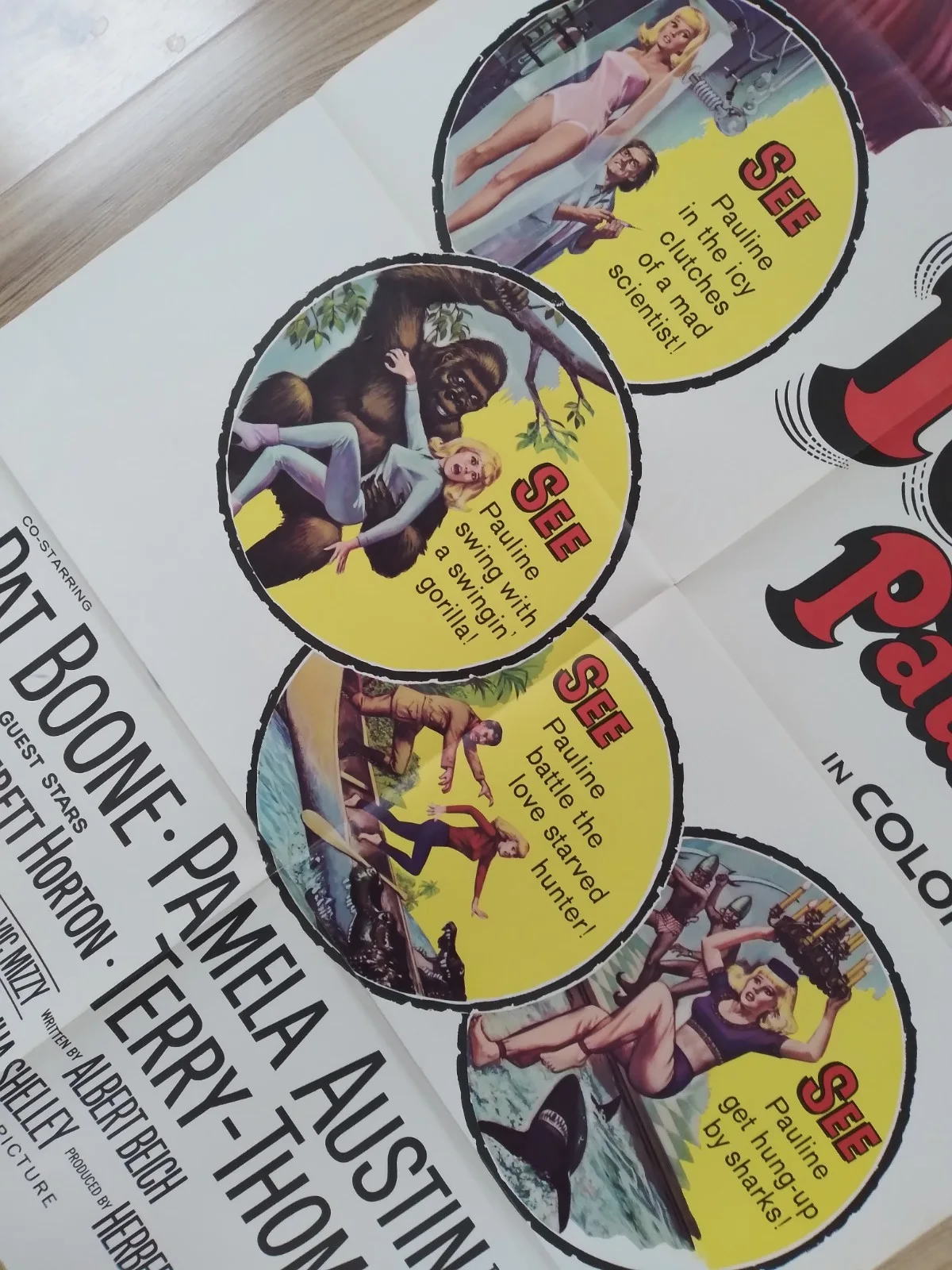 The Perils of Pauline original movie 1967 poster US one sheet, изображение 2