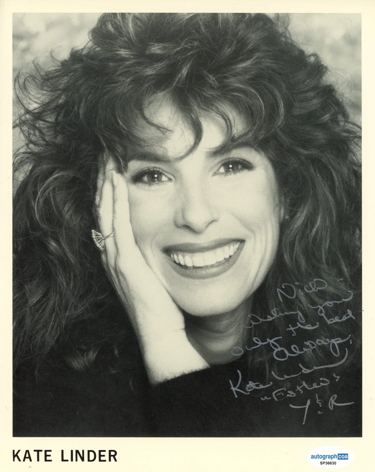 Kate Linder — Kate Linder "The Young and the Restless" AUTOGRAPH Signed 8x10 Photo 'To Nick', image 2