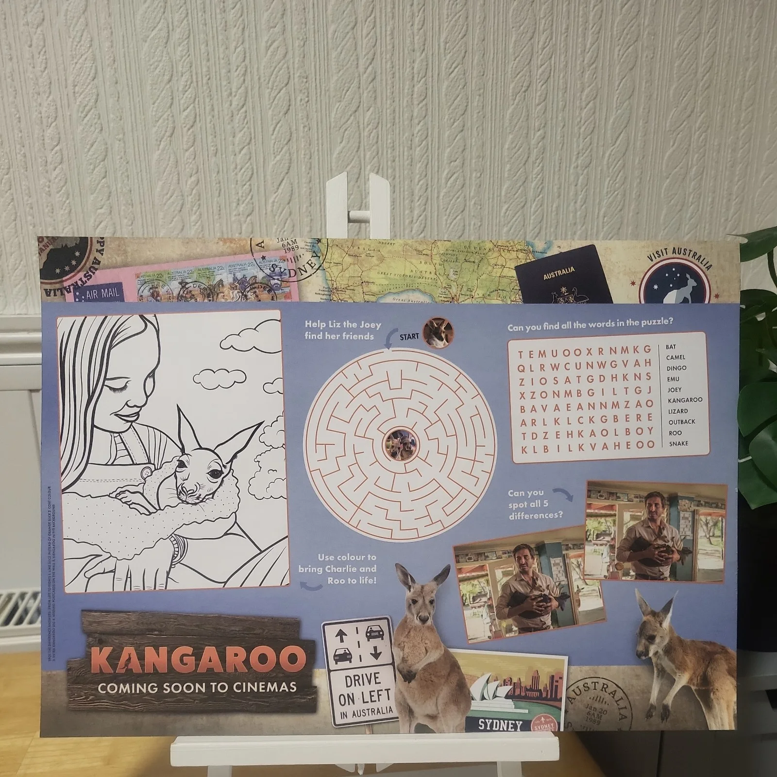 Kangaroo Odeon Exclusive A3 Poster/Activity Sheet Brand New, image 4