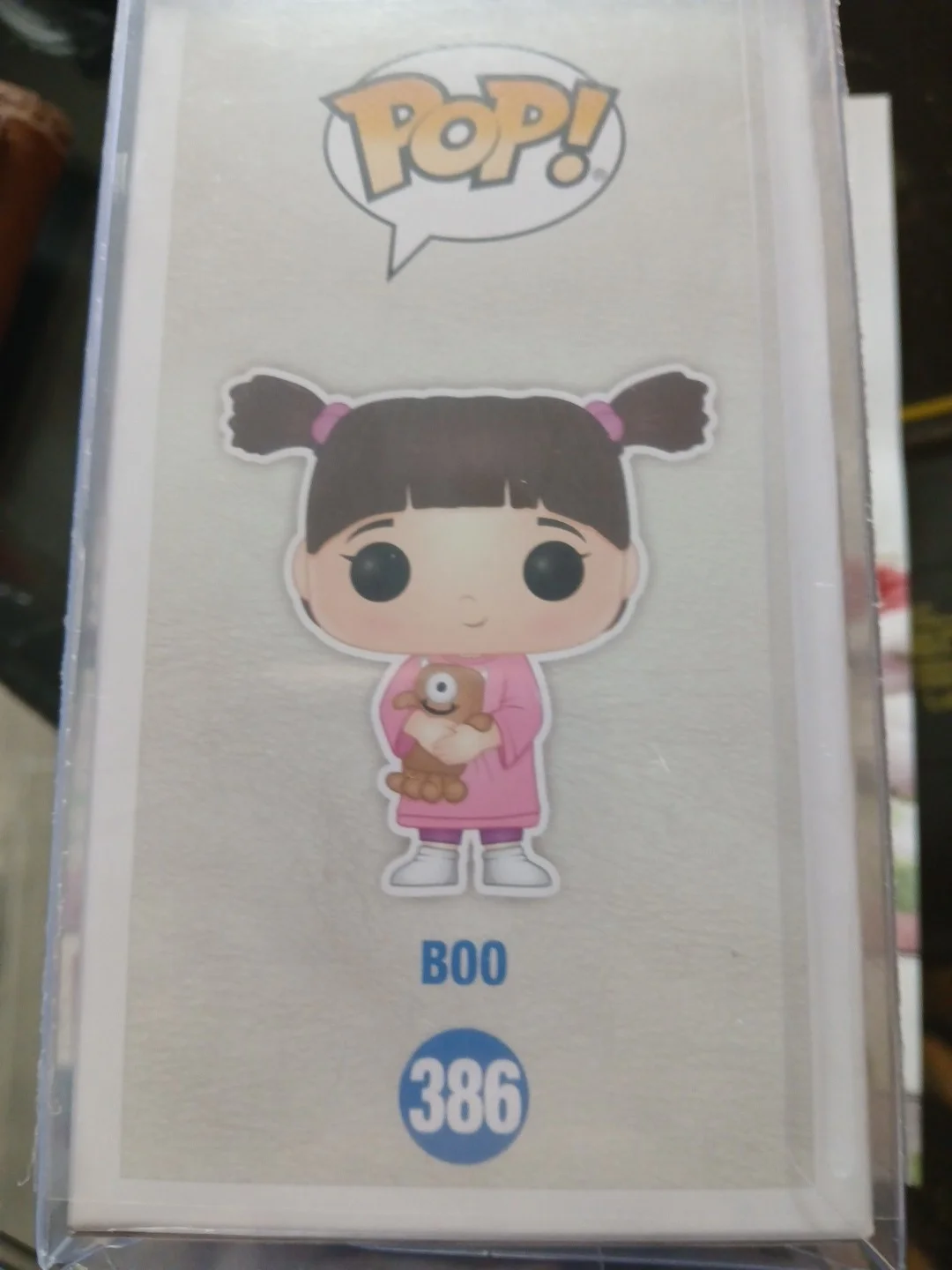 Mary Gibbs — Disneys Pixar Monsters Inc. #386 Boo Autographed Funko Pop W/COA An Plastic Case, изображение 3