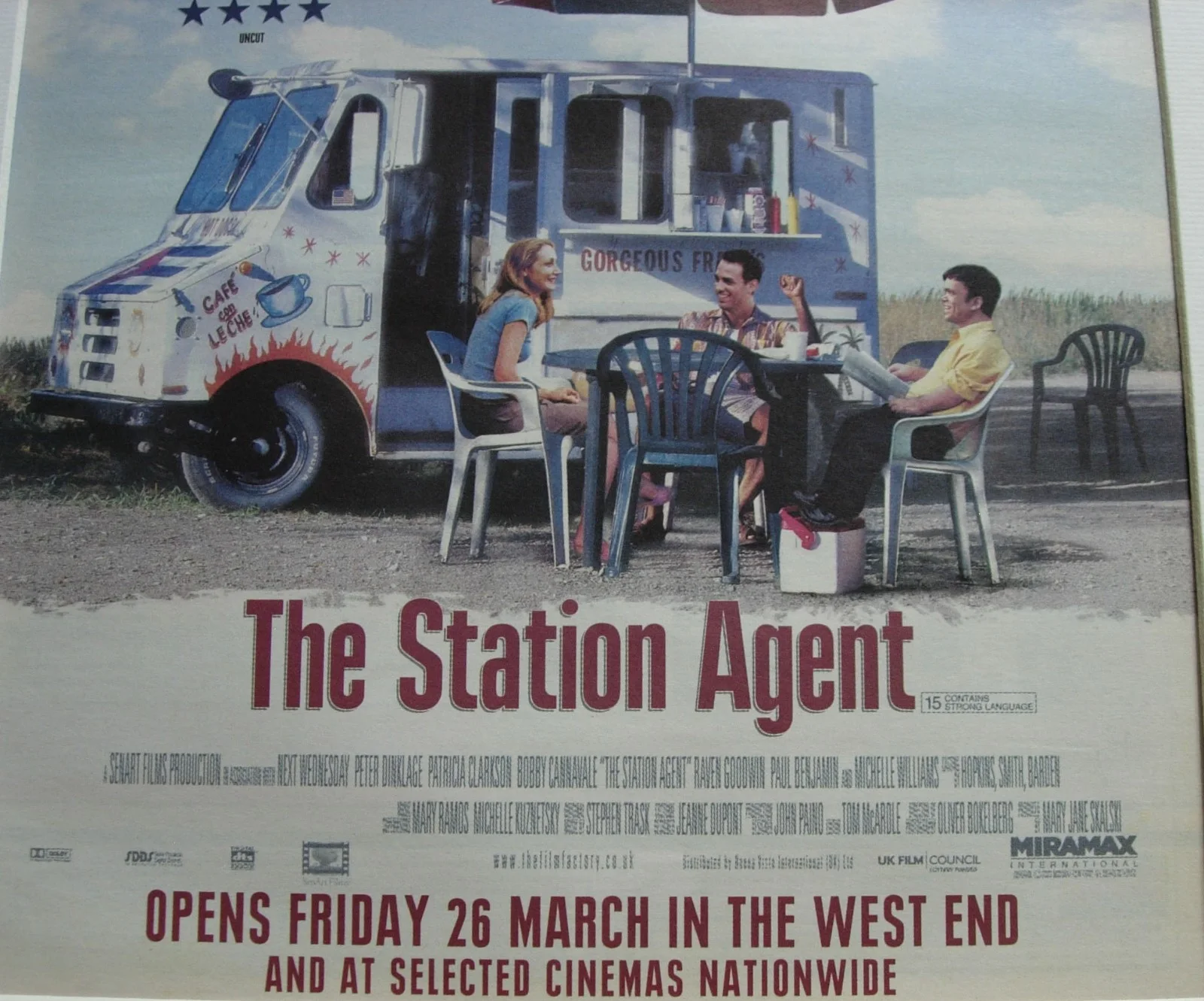 THE STATION AGENT+FILM+MOVIE+POSTER+AD+FRAMED ORIGINAL 2004+EXPRESS WORLD SHIP, изображение 3
