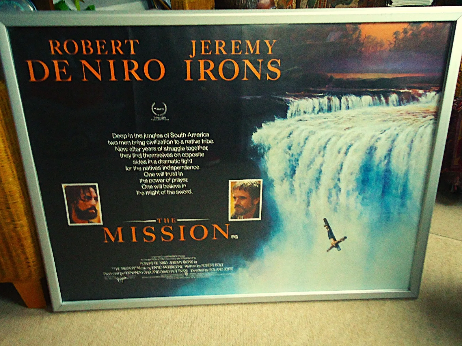 THE MISSION UK QUAD FILM POSTER 1986 ROBERT DE NIRO VINTAGE 40 YRS OLD ORIGINAL, изображение 3
