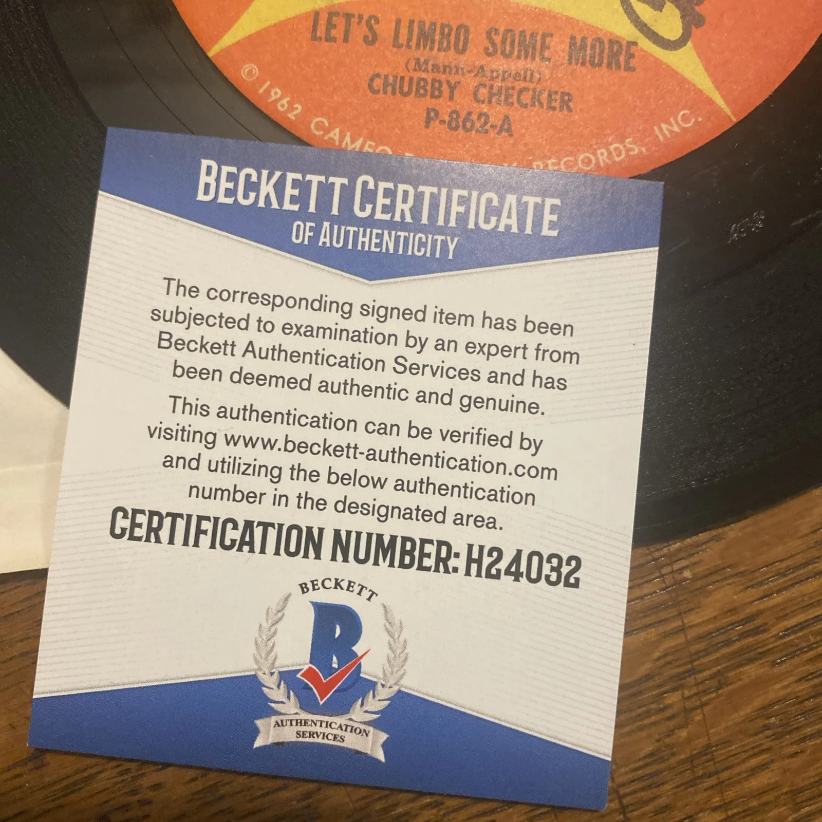 Chubby Checker Signed Autographed Beckett BAS Let’s Limbo Some More Record, image 3