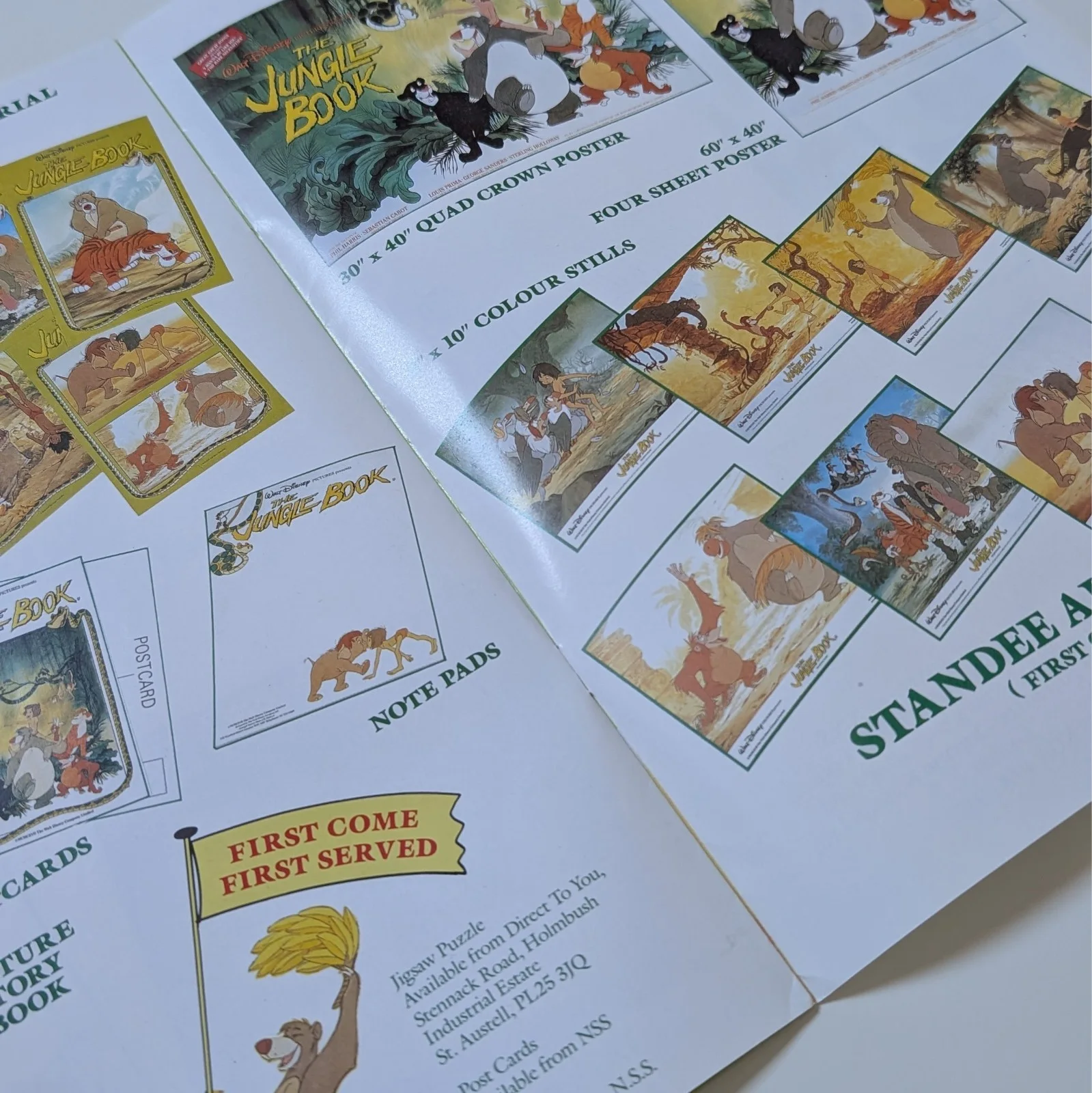 The JUNGLE BOOK A4 Marketing Booklet (from a later *re-release*) 4x sides DISNEY, image 3