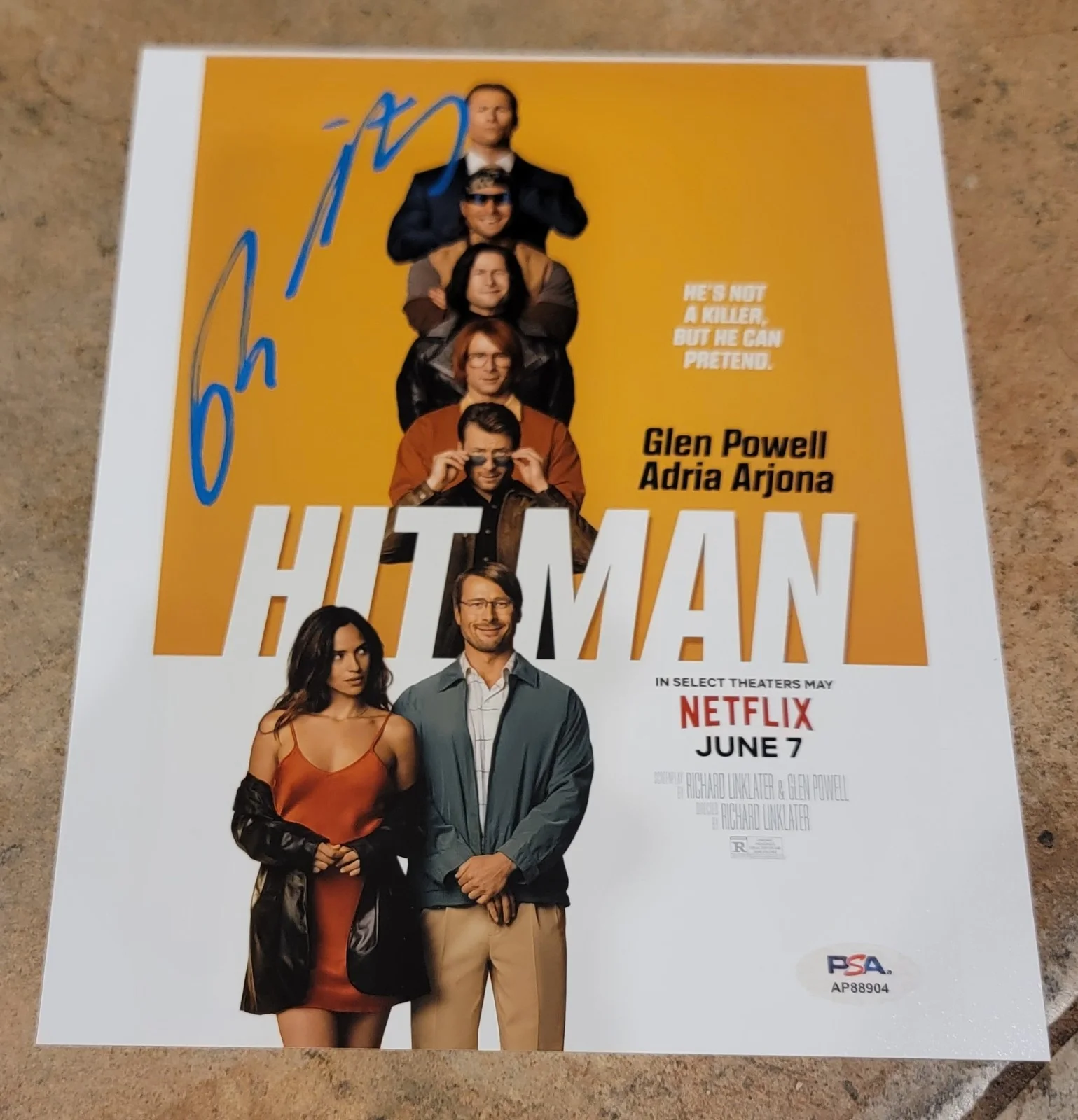 Richard Linklater — Richard Linklater signed 8x10 photo PSA DNA autograph Hit Man director