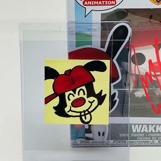 Jess Harnell Autographed Wakko Cartoon Animaniacs Funko Pop #2065 W/ Drawing OC, изображение 2