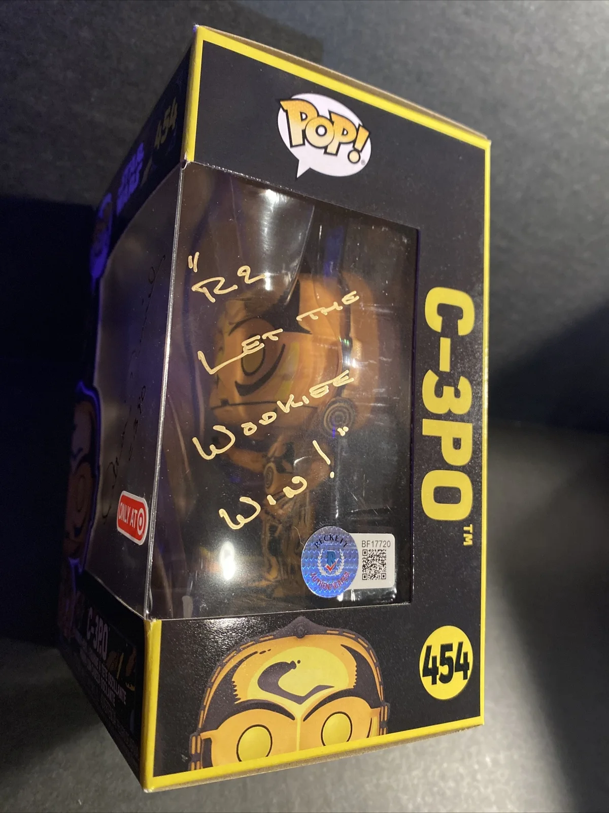 Anthony Daniels — Anthony Daniels Signed Star Wars C-3PO Target Funko Pop Beckett COA With Quote, изображение 3