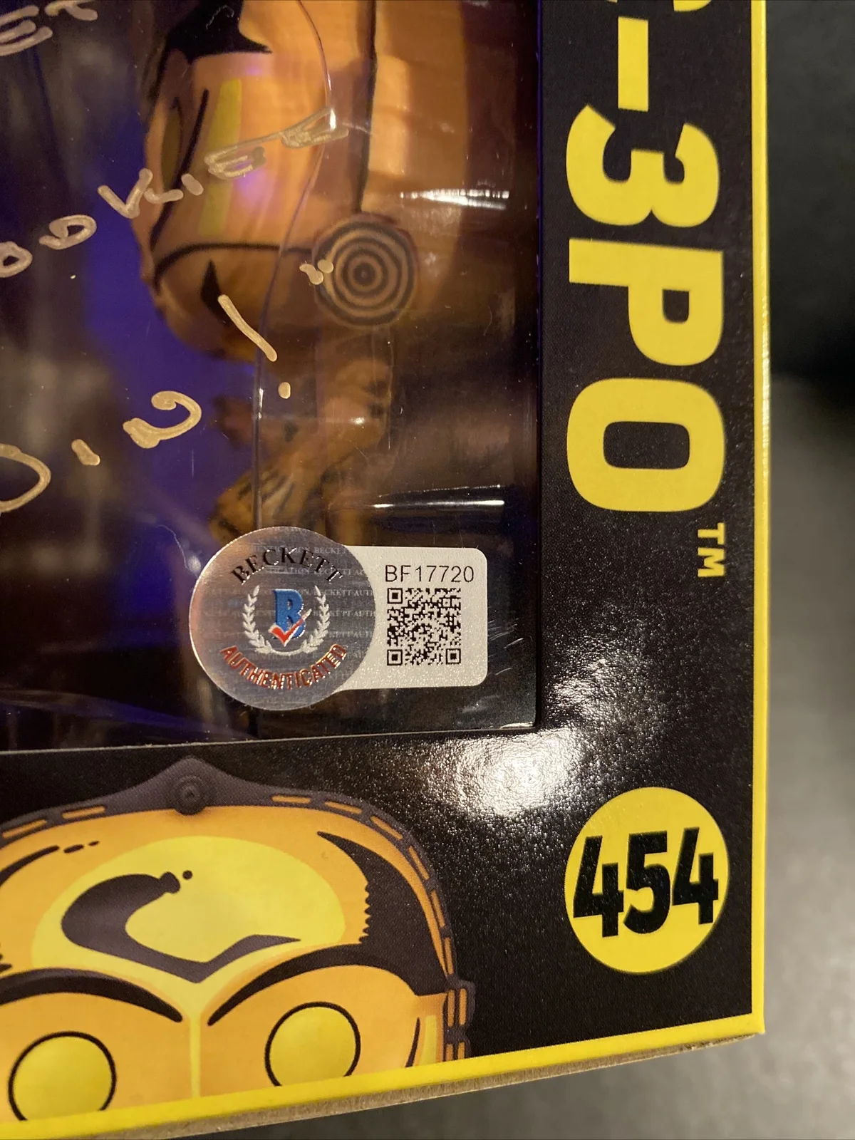 Anthony Daniels — Anthony Daniels Signed Star Wars C-3PO Target Funko Pop Beckett COA With Quote, изображение 4