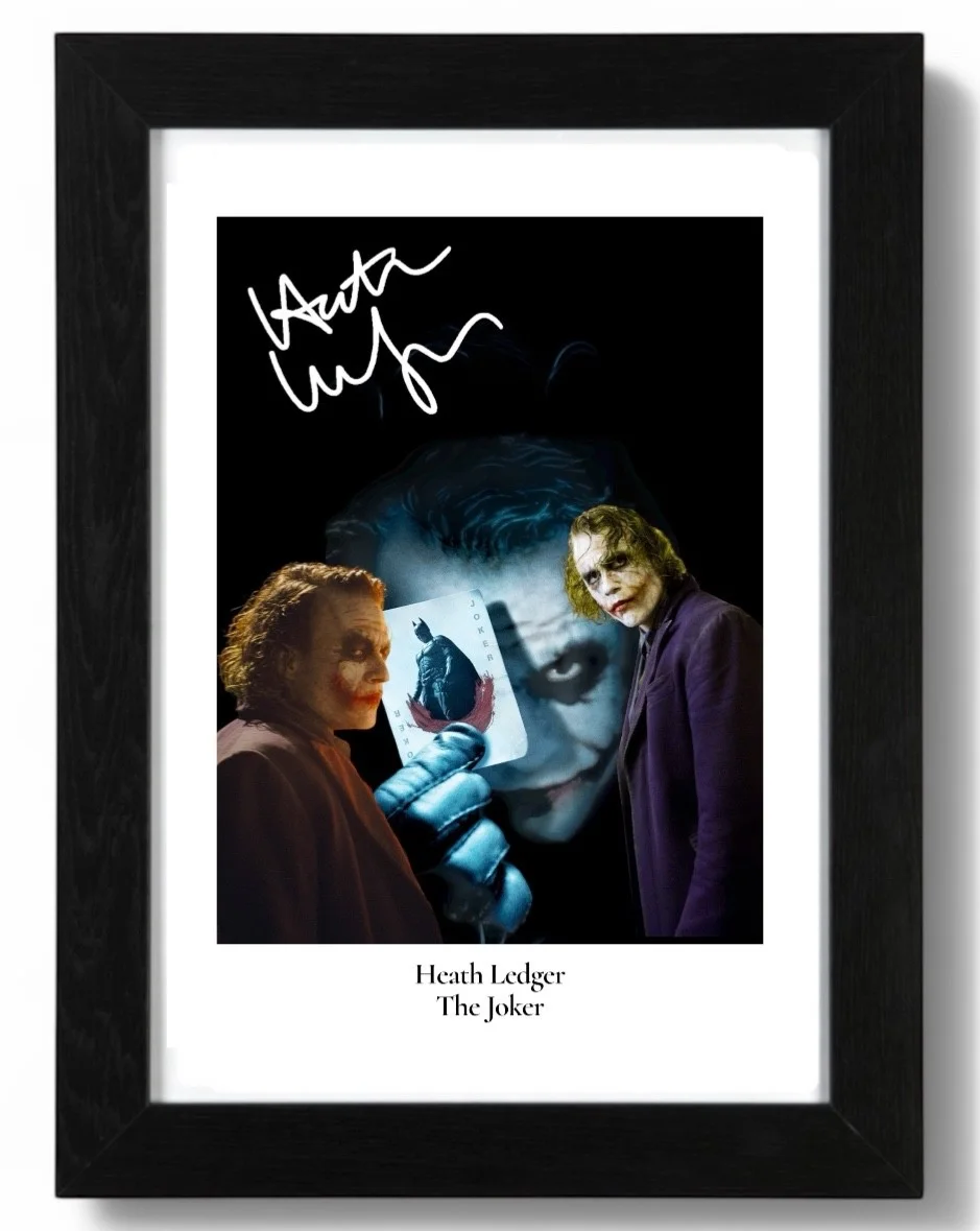 Heath Ledger Signed Autograph PHOTO Pre Print 6x4/A4/ Framed Batman the Joker, image 3