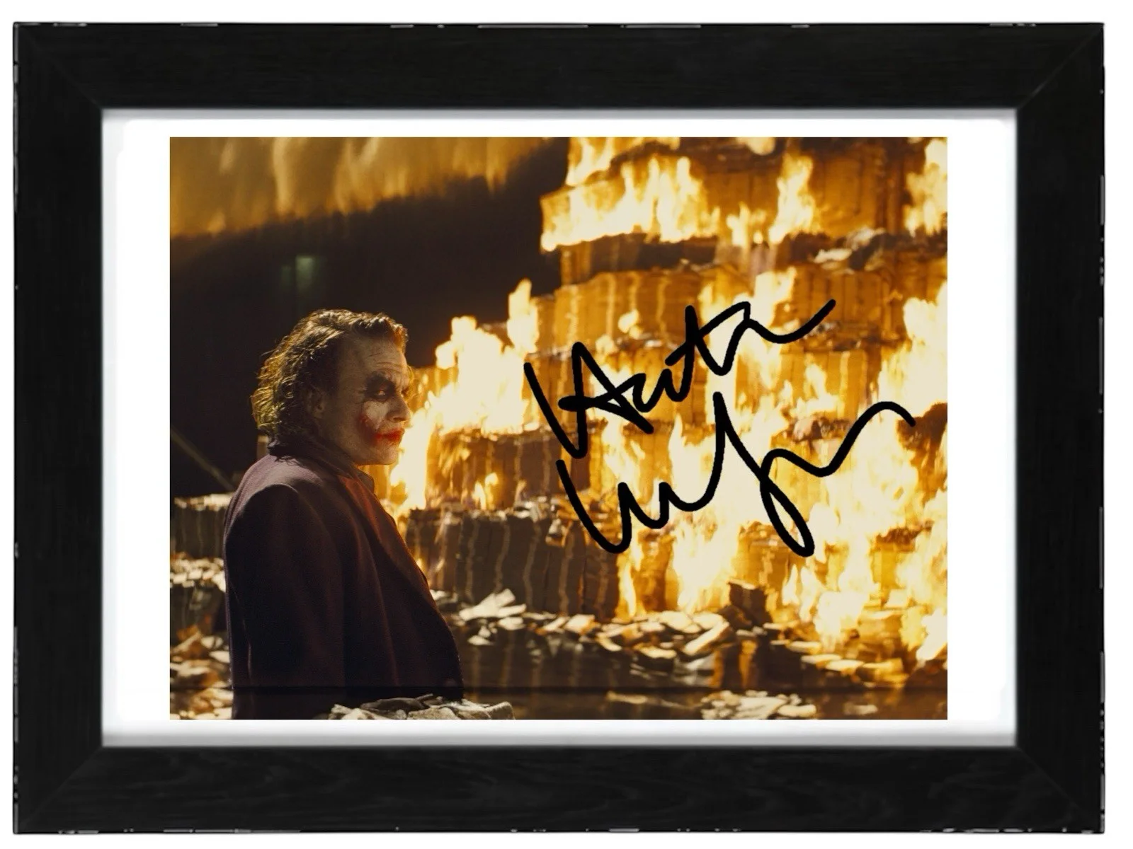Heath Ledger Signed Autograph PHOTO Pre Print 6x4/A4/ Framed Batman the Joker, изображение 2
