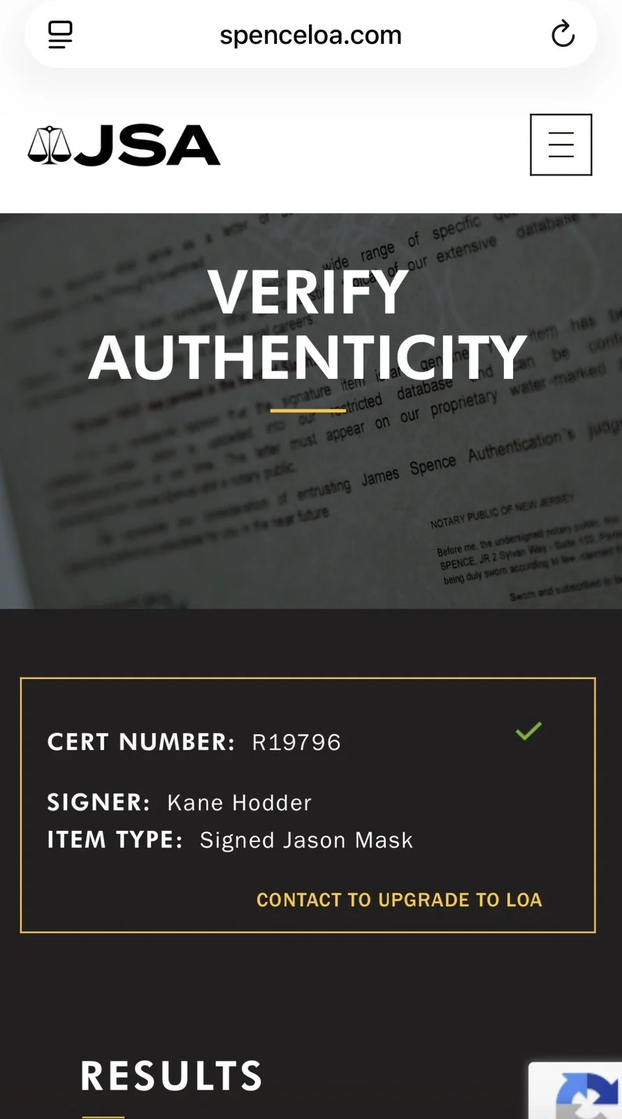 Kane Hodder — Kane Hodder Signed Jason Voorhees Mask. Friday the 13th. JSA COA, изображение 4