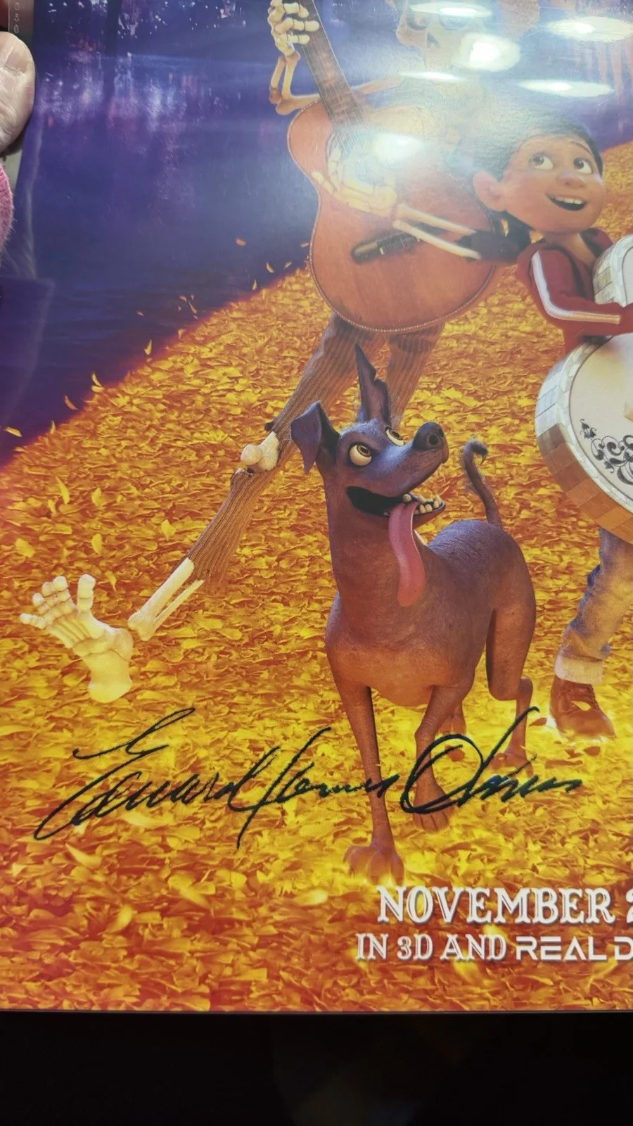 Edward Janes Olmos — Edward James Olmos Signed Autographed 17x11 Coco Disney Pixar Photo Beckett COA, image 2