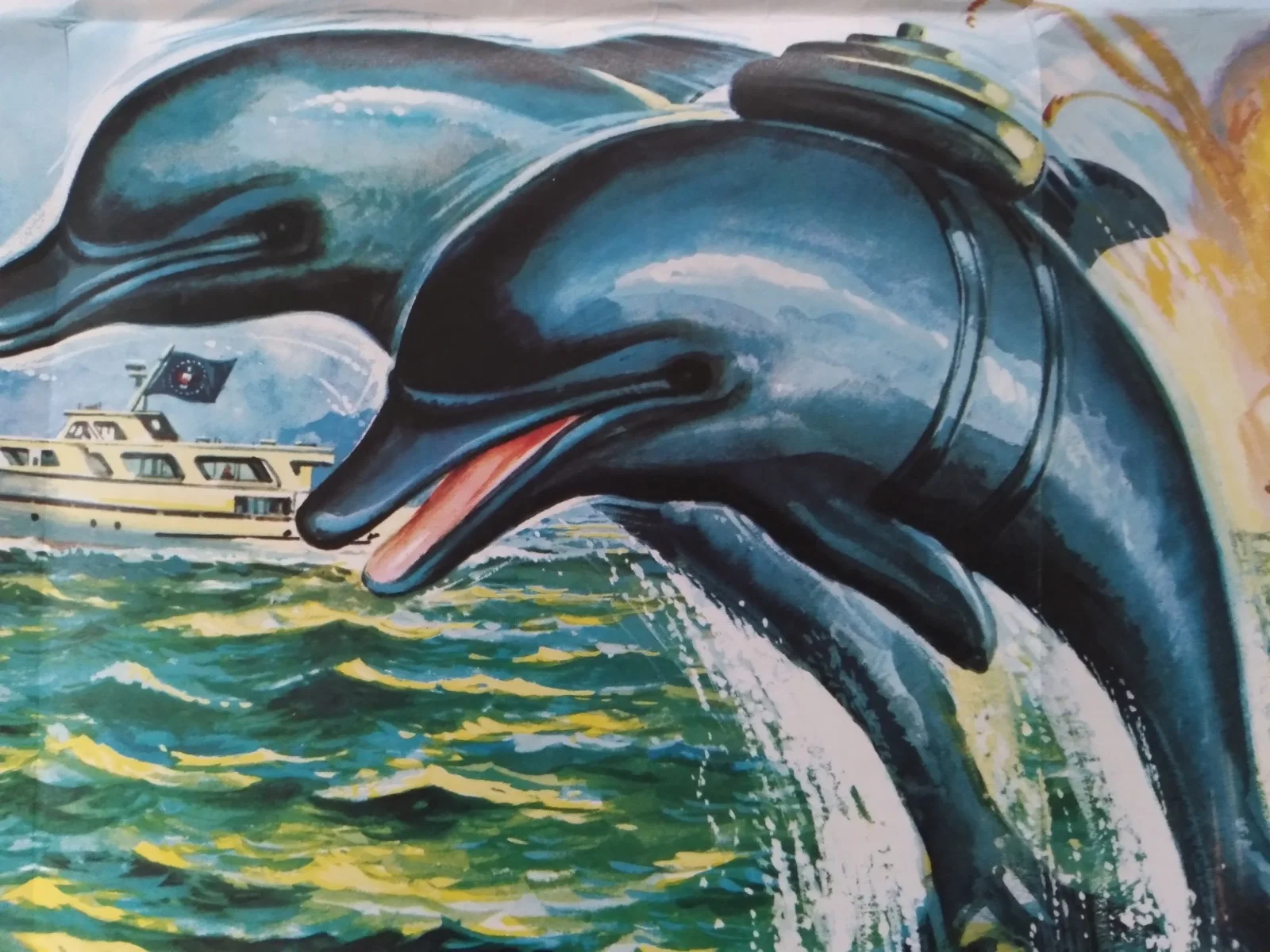 The Day of the Dolphin original movie 1973 poster UK quad, изображение 2