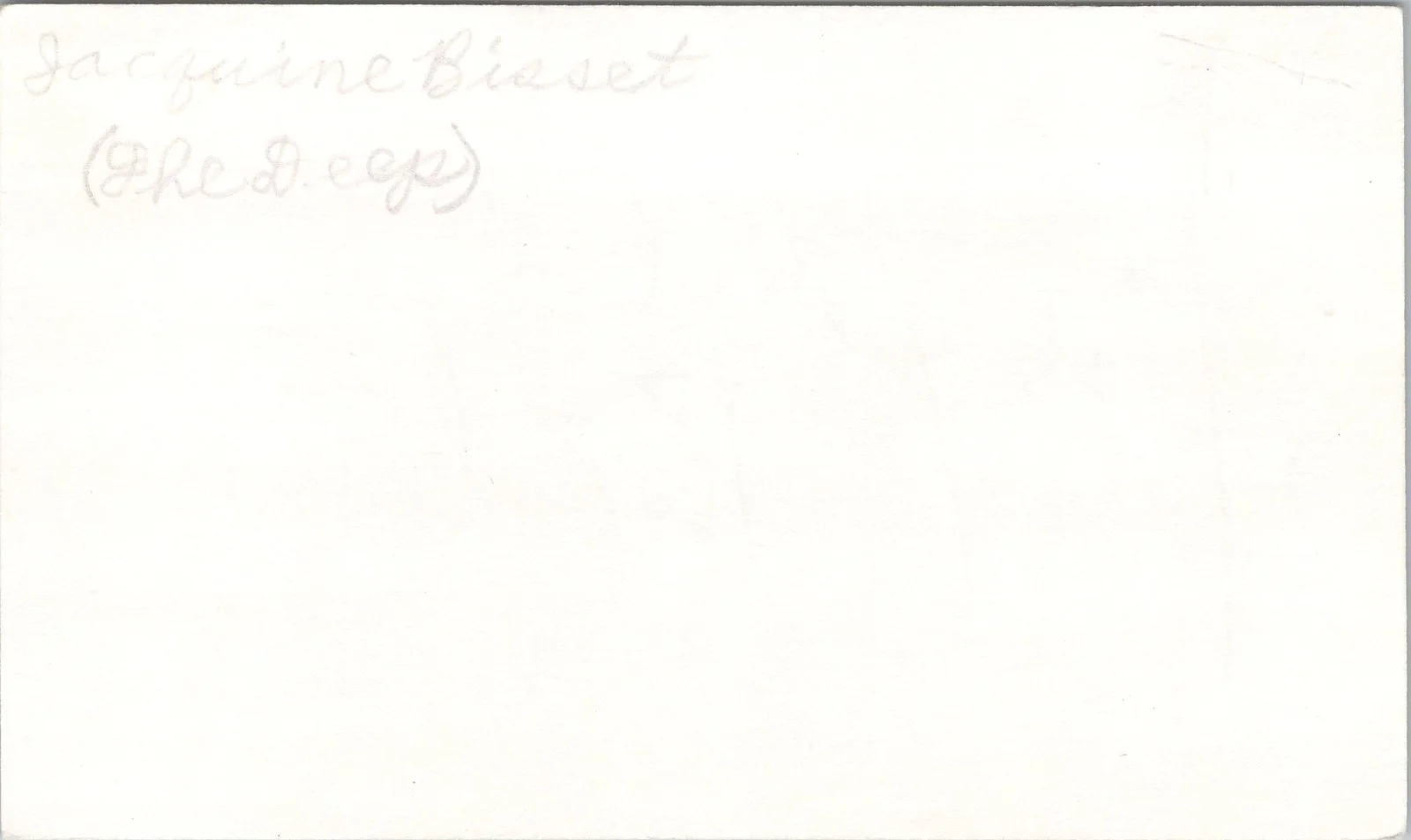 Jacqueline Bisset — Jacqueline Bisset Signed 3x5 Index Card The Deep Autographed, image 2