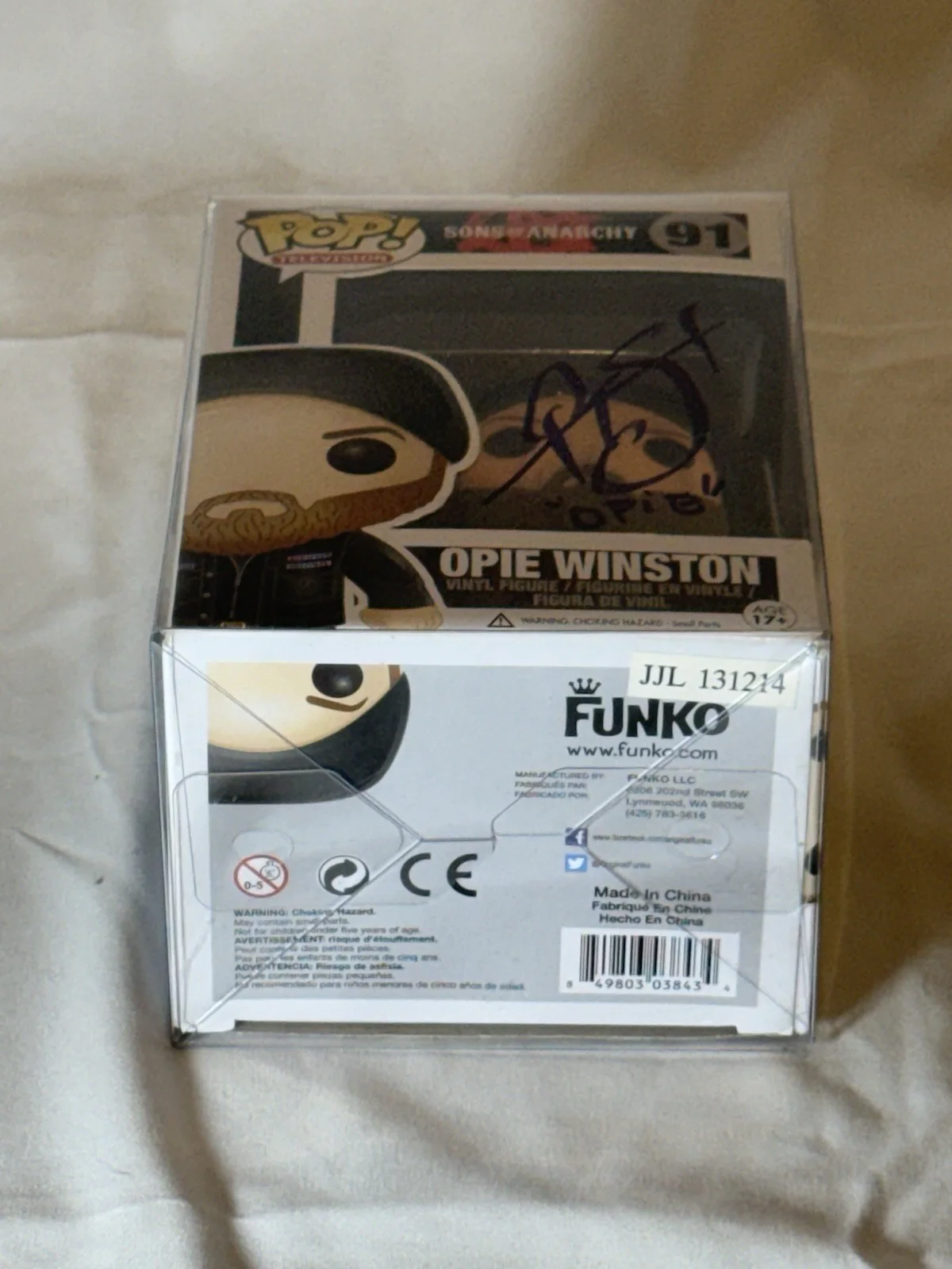 Ryan Hurst Signed & Vaulted Opie Winston Sons Of Anarchy Funko Pop Figure, изображение 5