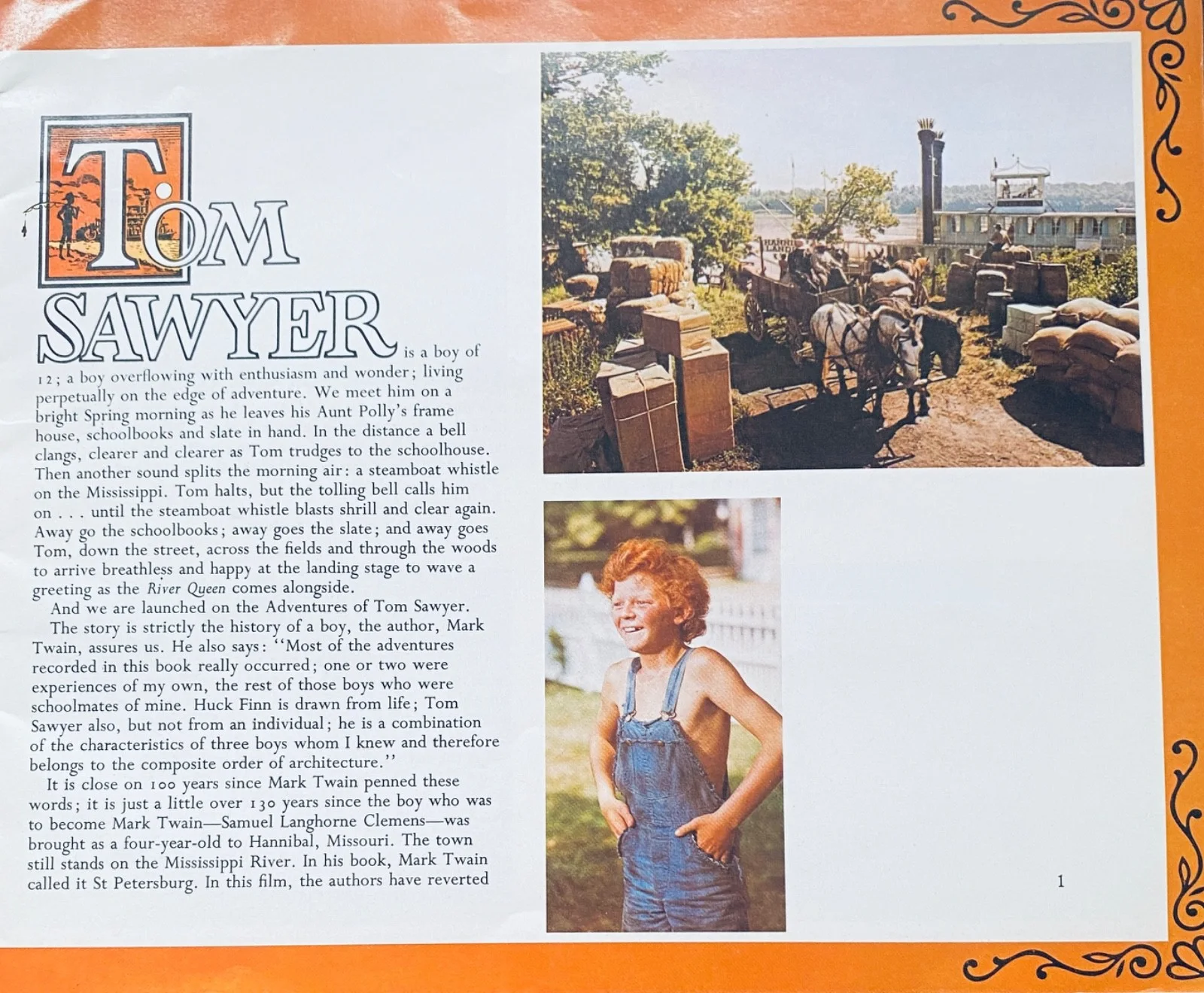 Original 1973 Tom Sawyer The Musical Promotional Film Book, изображение 3