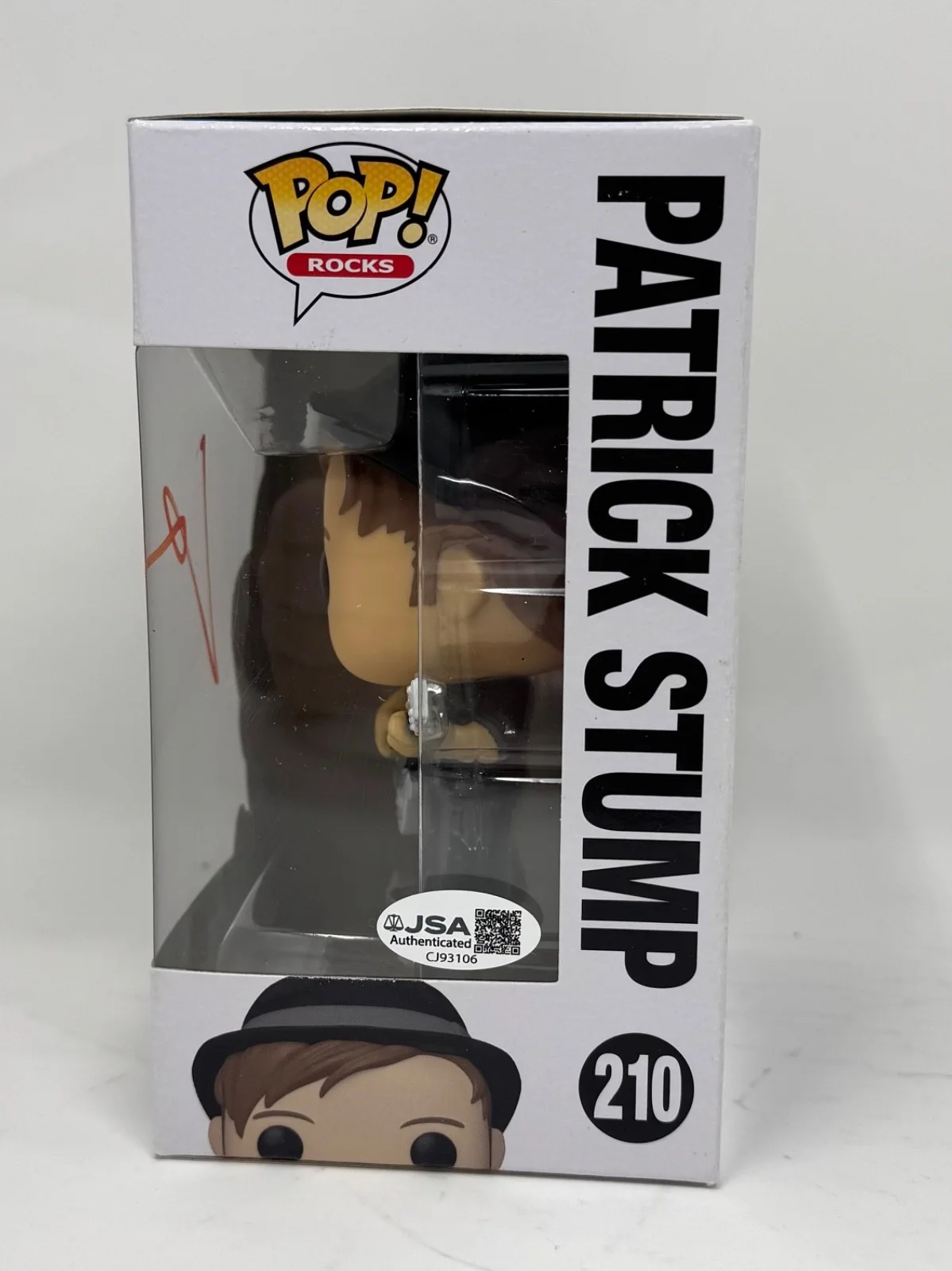 Patrick Stump Fall Out Boy Signed Autograph Funko Pop Rocks #210 Figure JSA COA, image 3