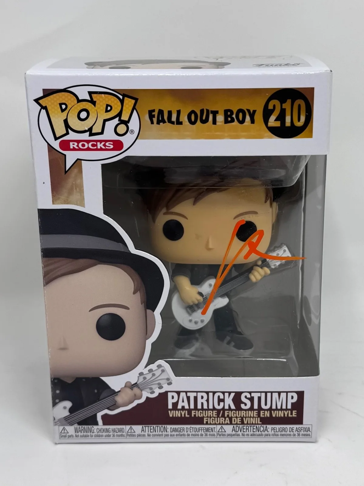Patrick Stump Fall Out Boy Signed Autograph Funko Pop Rocks #210 Figure JSA COA, image 4