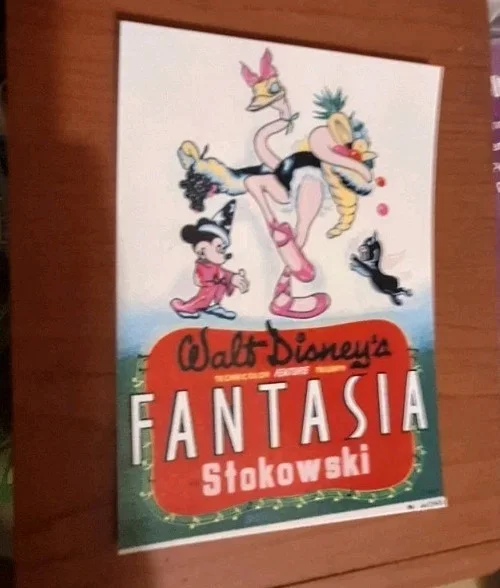 Classic Style Disney "Fantasia" 1940 Fine Art Premium Reproduction Postcard, image 2