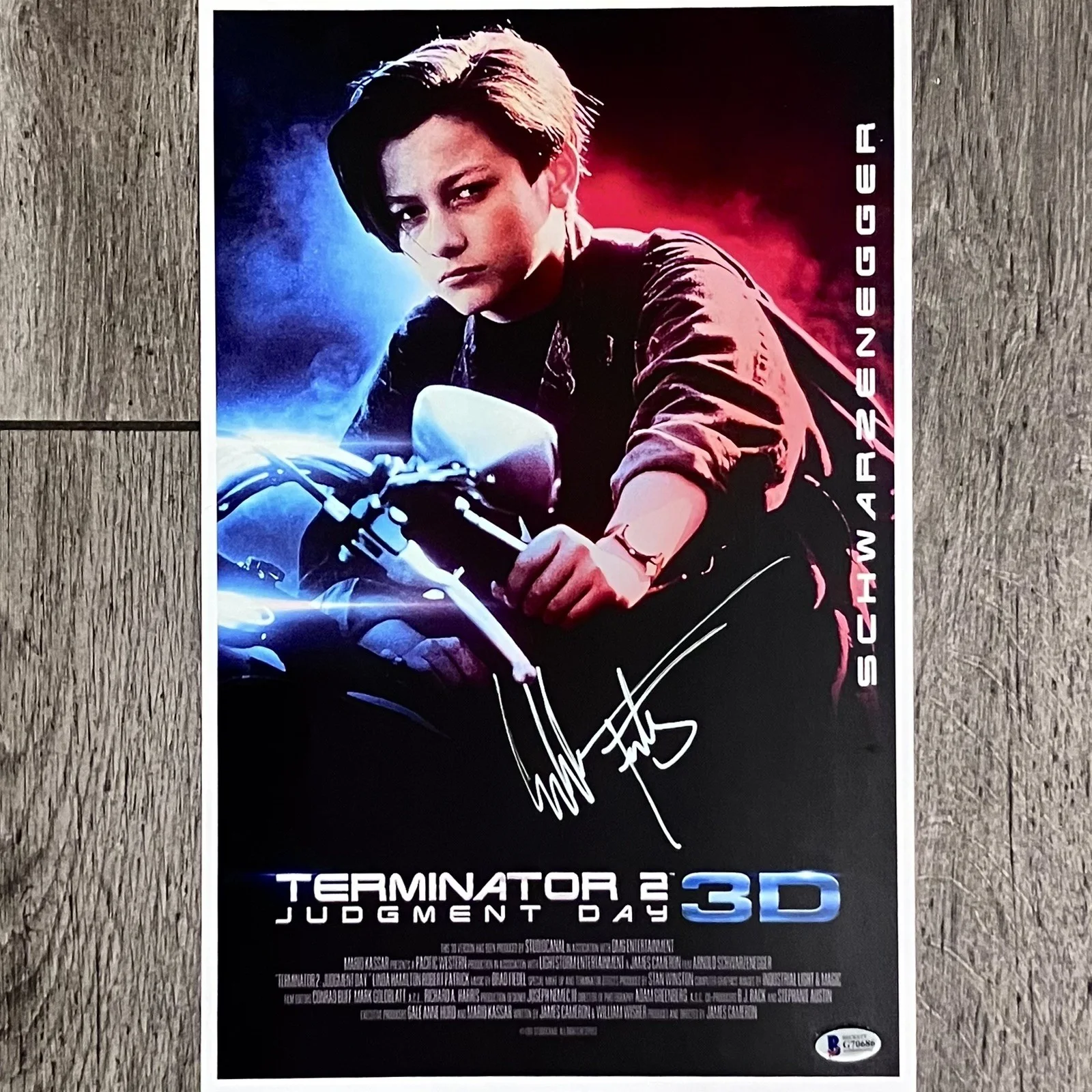 Edward Furlong — TERMINATOR 2: JUDGEMENT DAY Signed 11x14 Poster / EDWARD FURLONG as John Conner, изображение 2