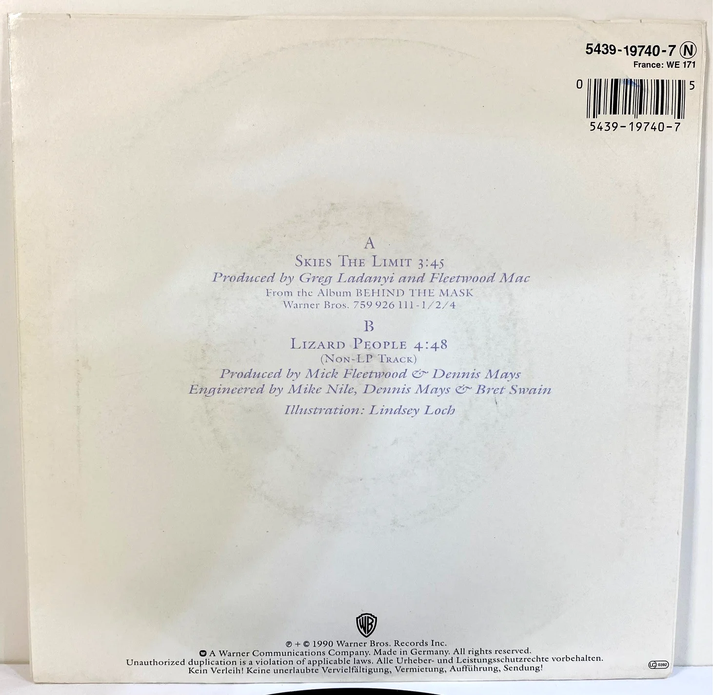 1990 Fleetwood Mac Skies The Limit 45 Signed By 6 Stevie Nicks Christine McVie, изображение 4