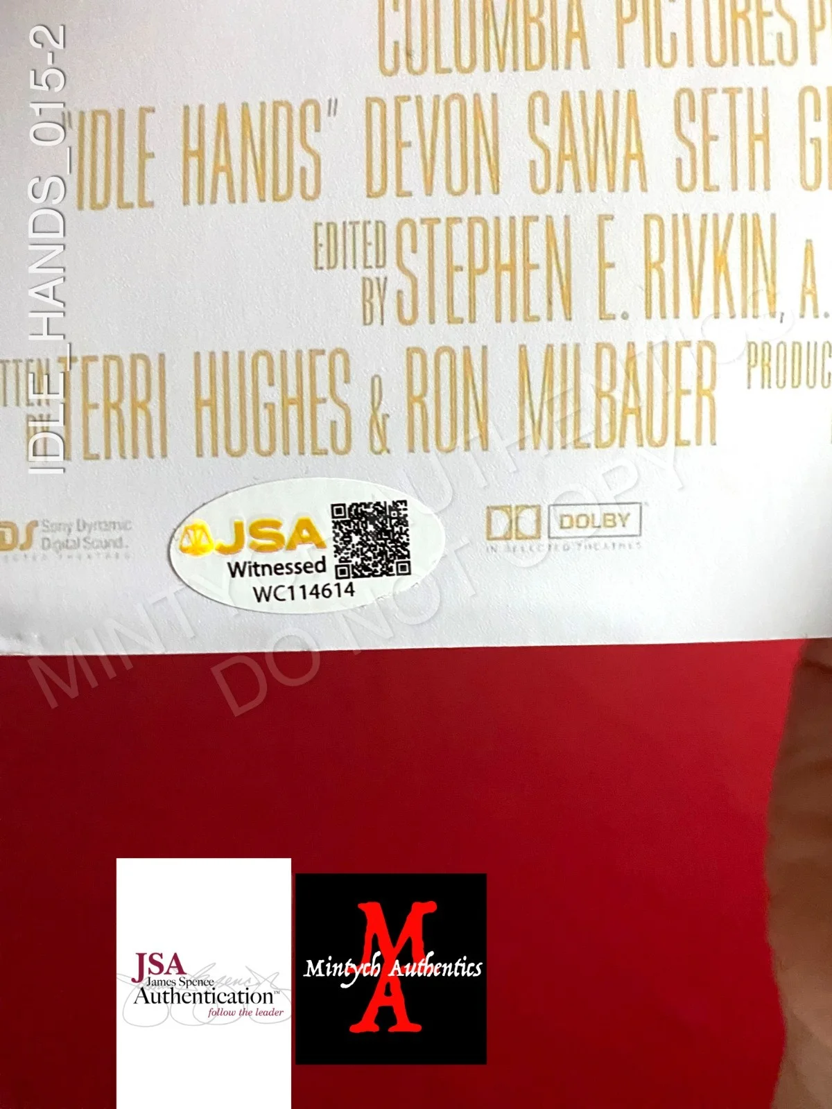 Elden Henson, Devon Sawa — Elden Henson Devon Sawa dual signed 11x17 photo Idle Hands JSA COA, image 2