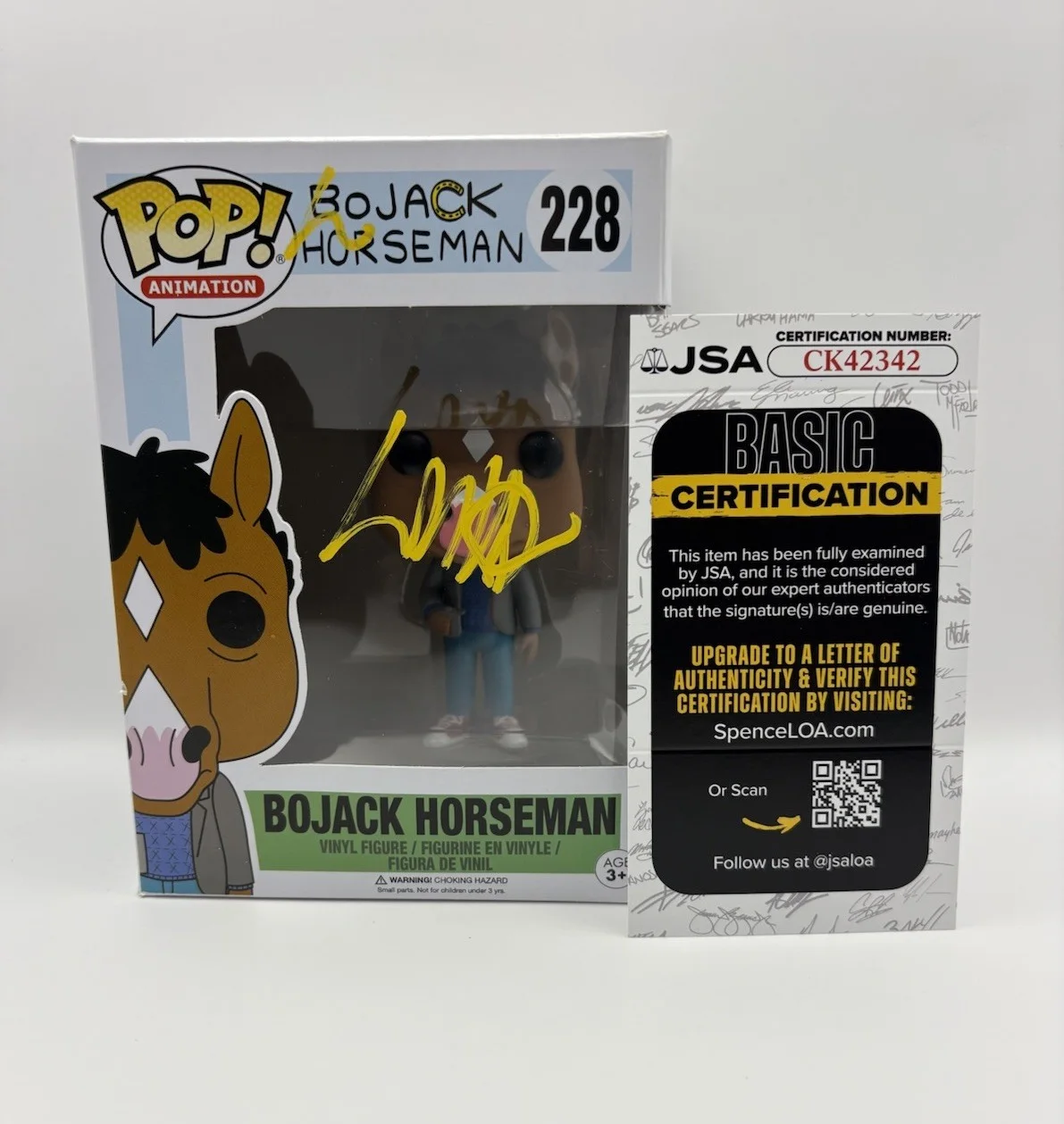 Will Arnett — Will Arnett Signed Autographed Bojack Horseman Funko POP Figure 228 RARE JSA COA