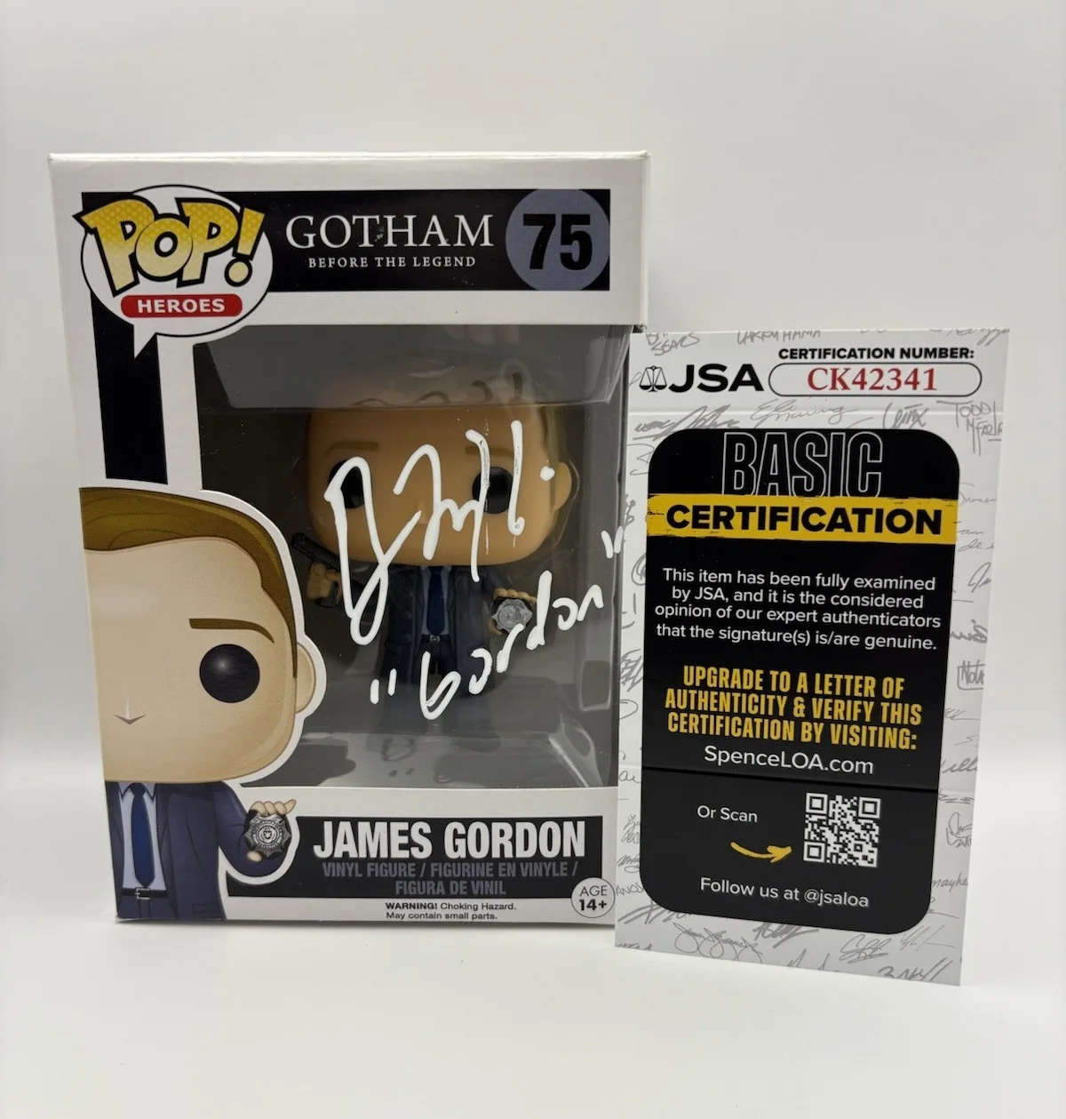 Ben McKenzie — Ben McKenzie Signed Autographed James Gordon Gotham Funko POP! Figure JSA COA