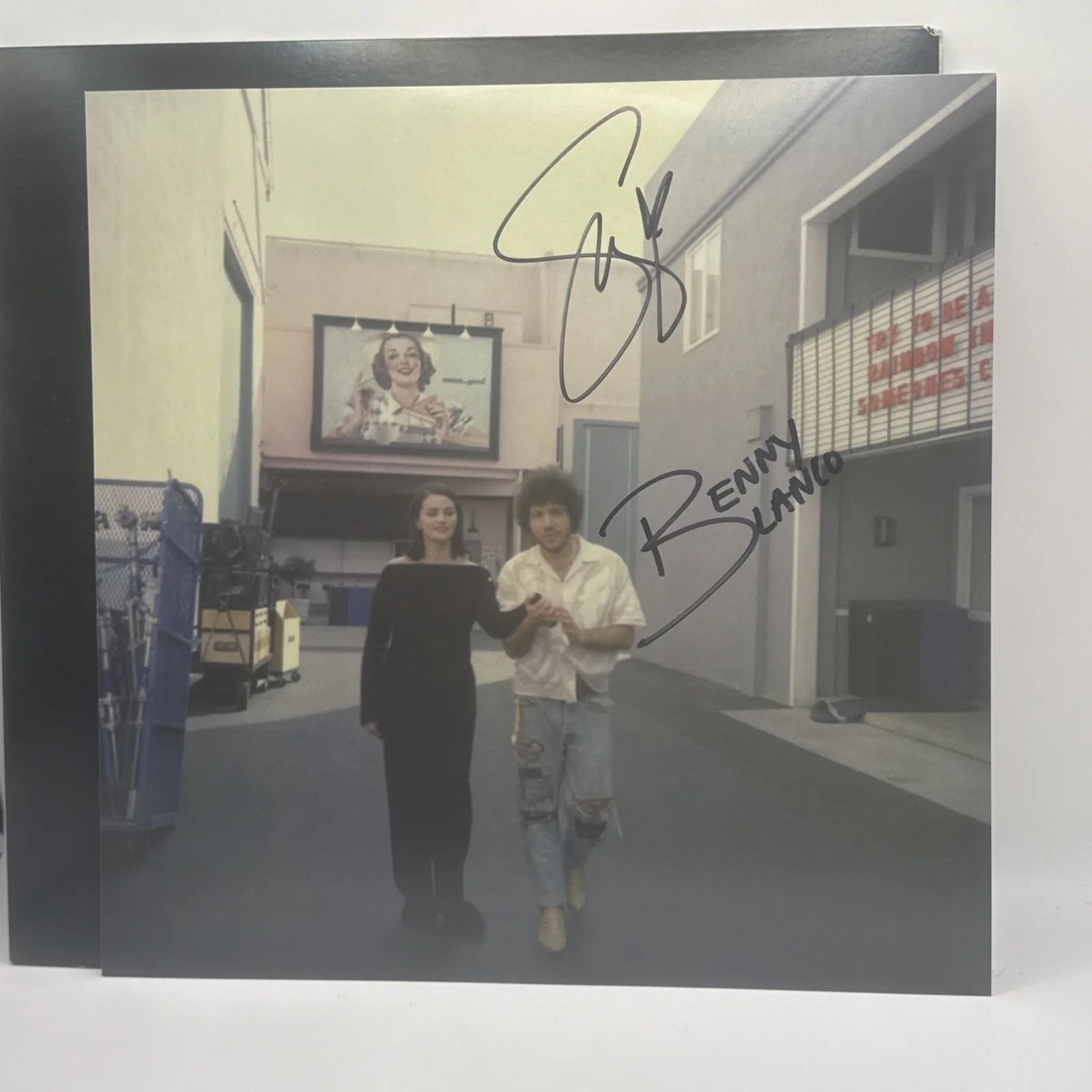 Selena Gomez and Benny Blanco Signed Vinyl Insert JSA COA Autographed WITH VINYL, image 2