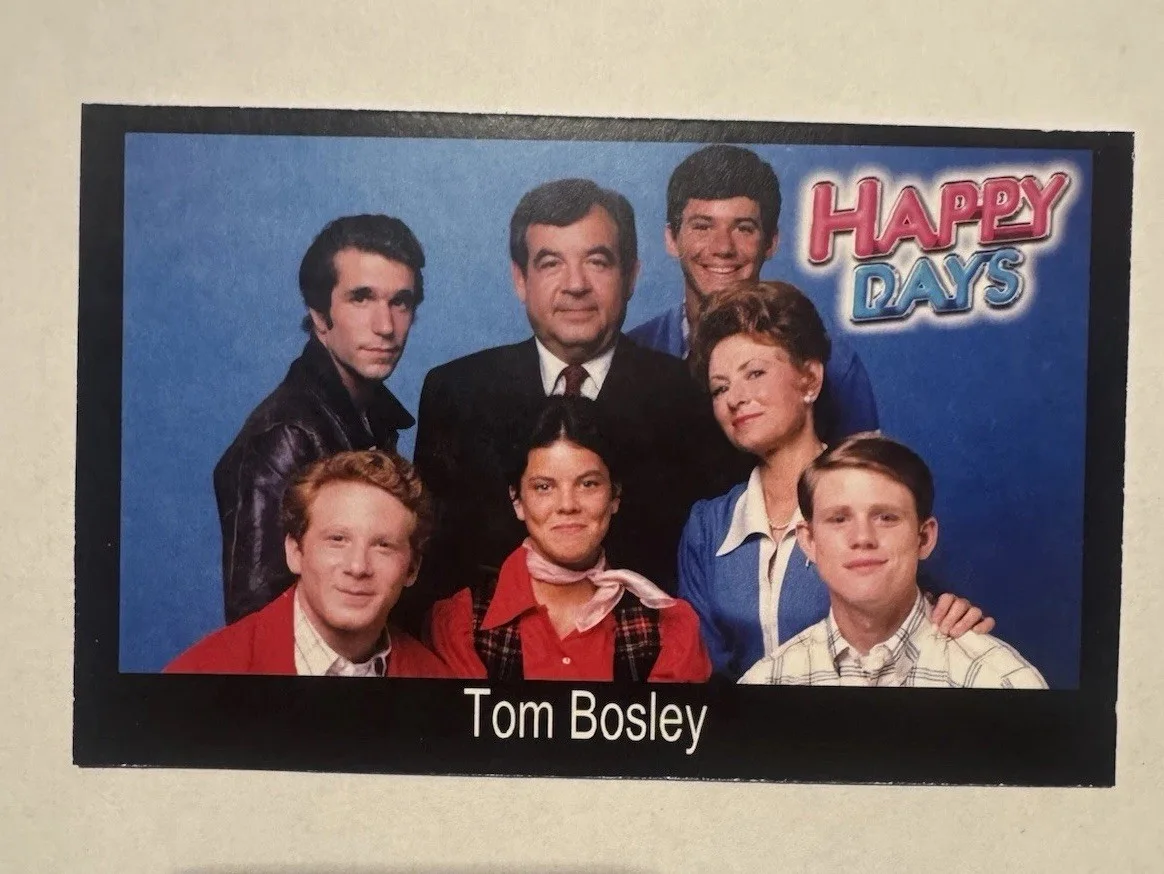 Tom Bosley Autograph. Happy Days. Custom Cut Autograph Card. Tall Boy Size, image 2