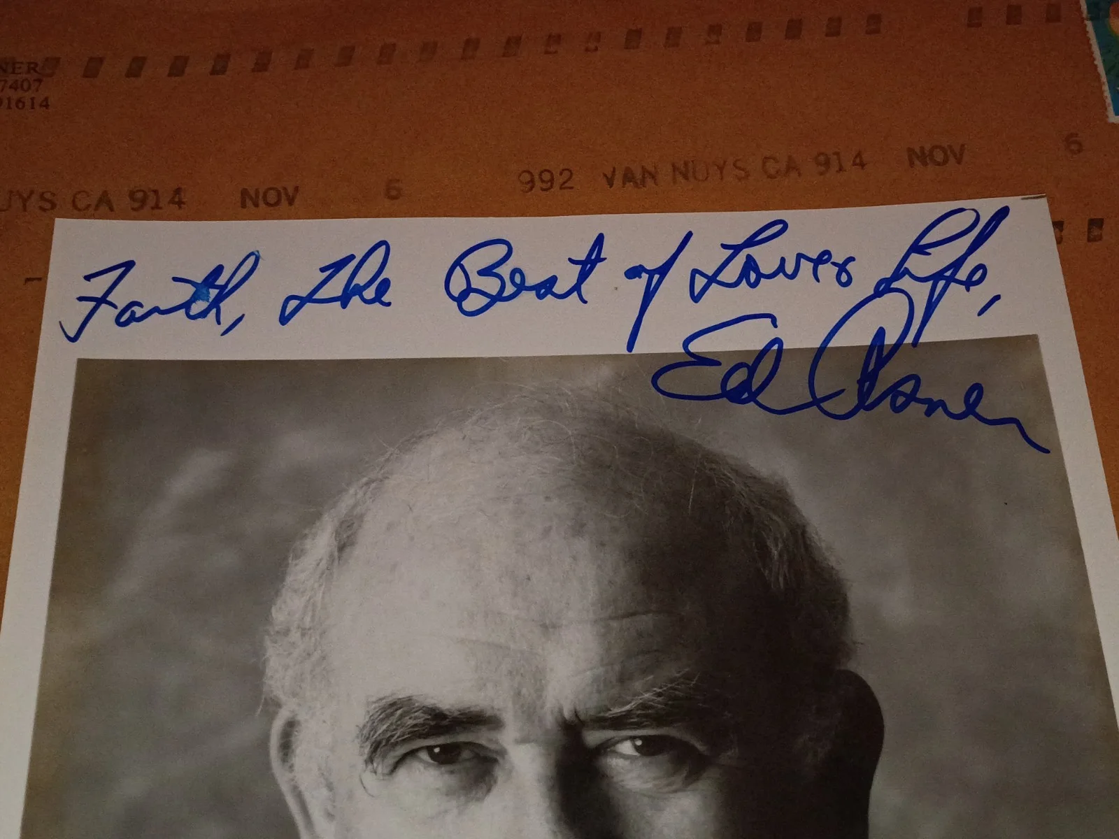 Ed Asner — Ed Asner Edward- Vintage Autographed Photo Hand Signed 8x10 FREE SHIPPING!, изображение 2