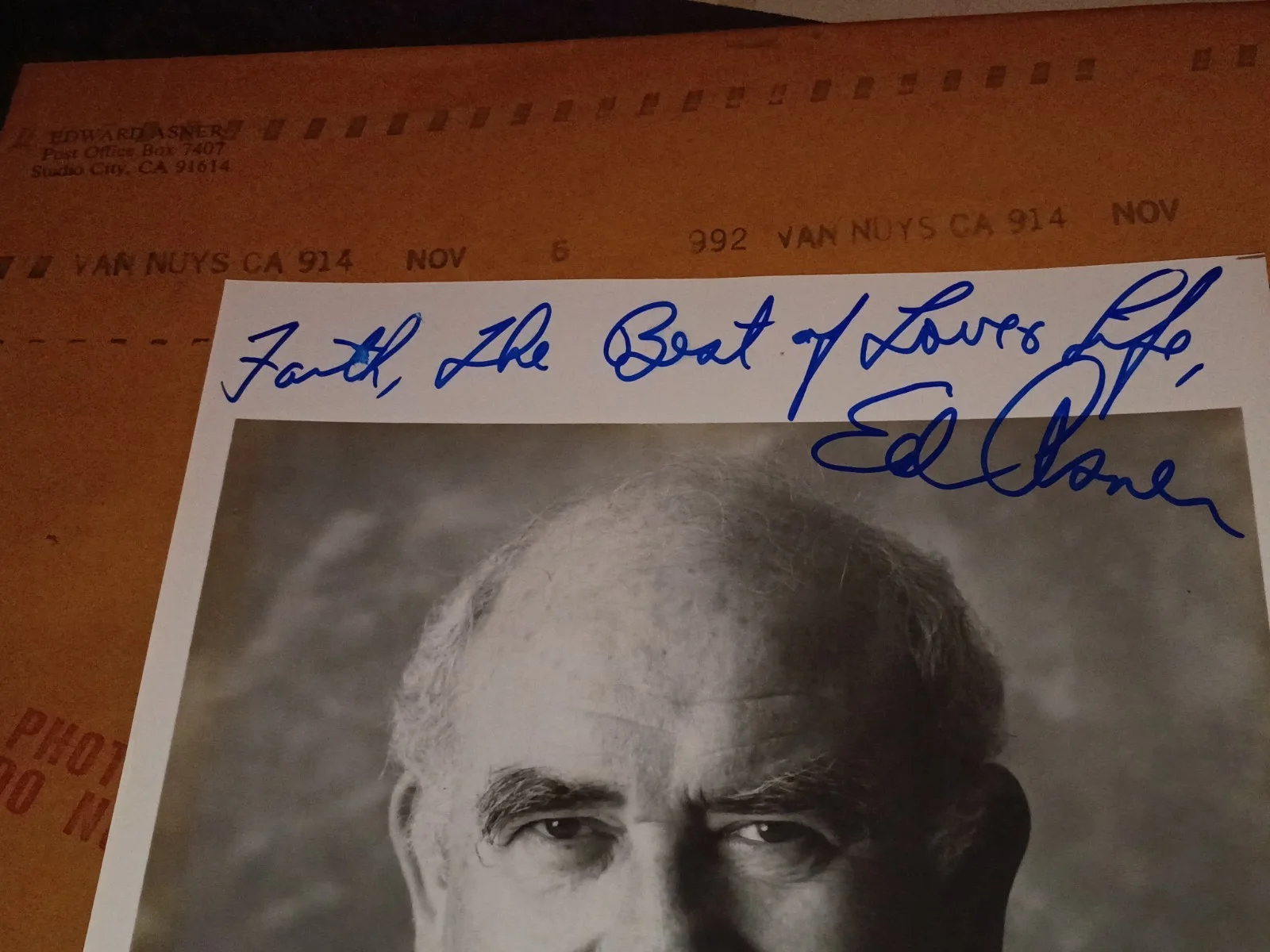 Ed Asner — Ed Asner Edward- Vintage Autographed Photo Hand Signed 8x10 FREE SHIPPING!, изображение 4