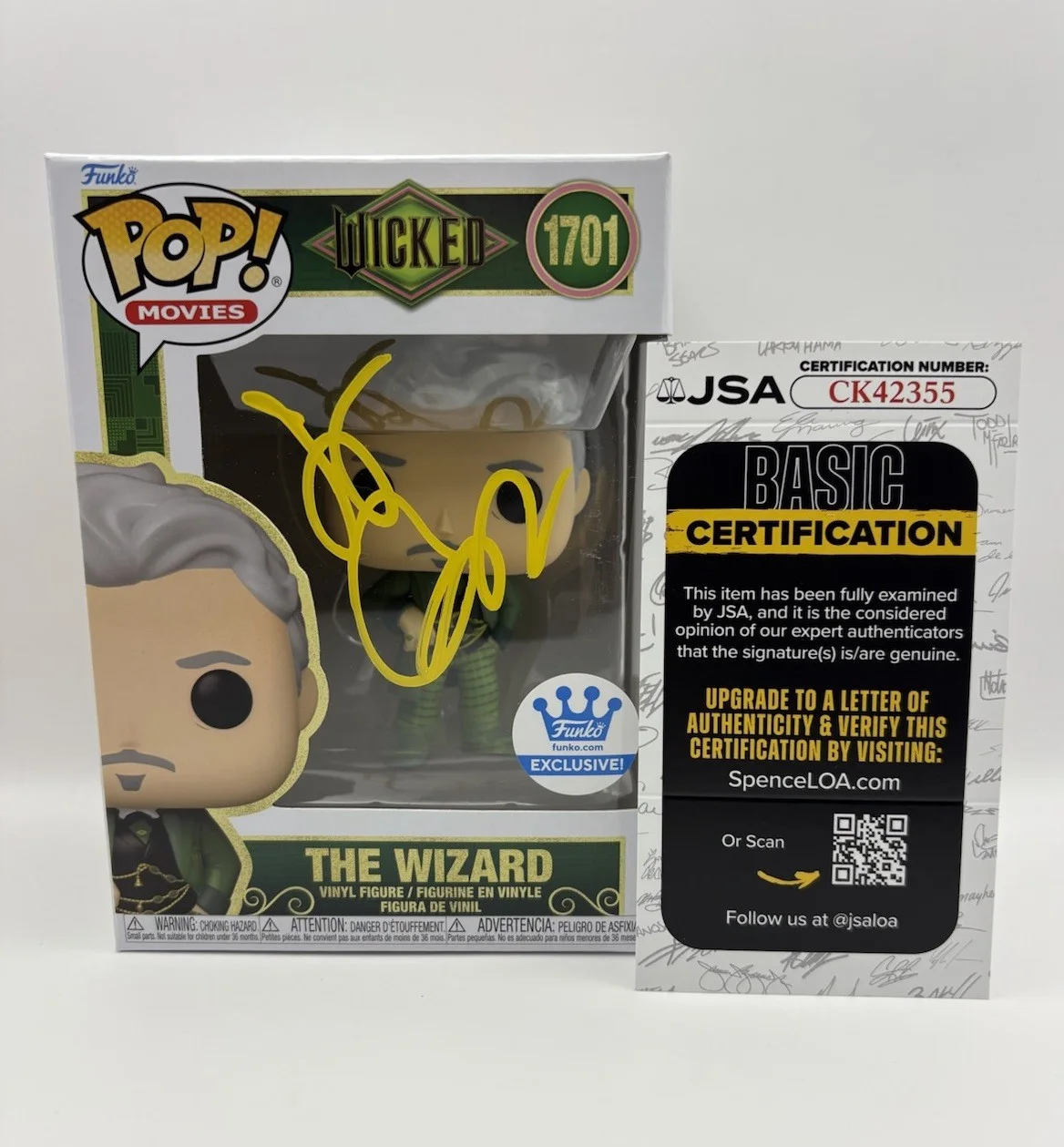 Jeff Goldblum — Jeff Goldblum Signed Autograph The Wizard Wicked Funko POP! Figure Exclusive JSA